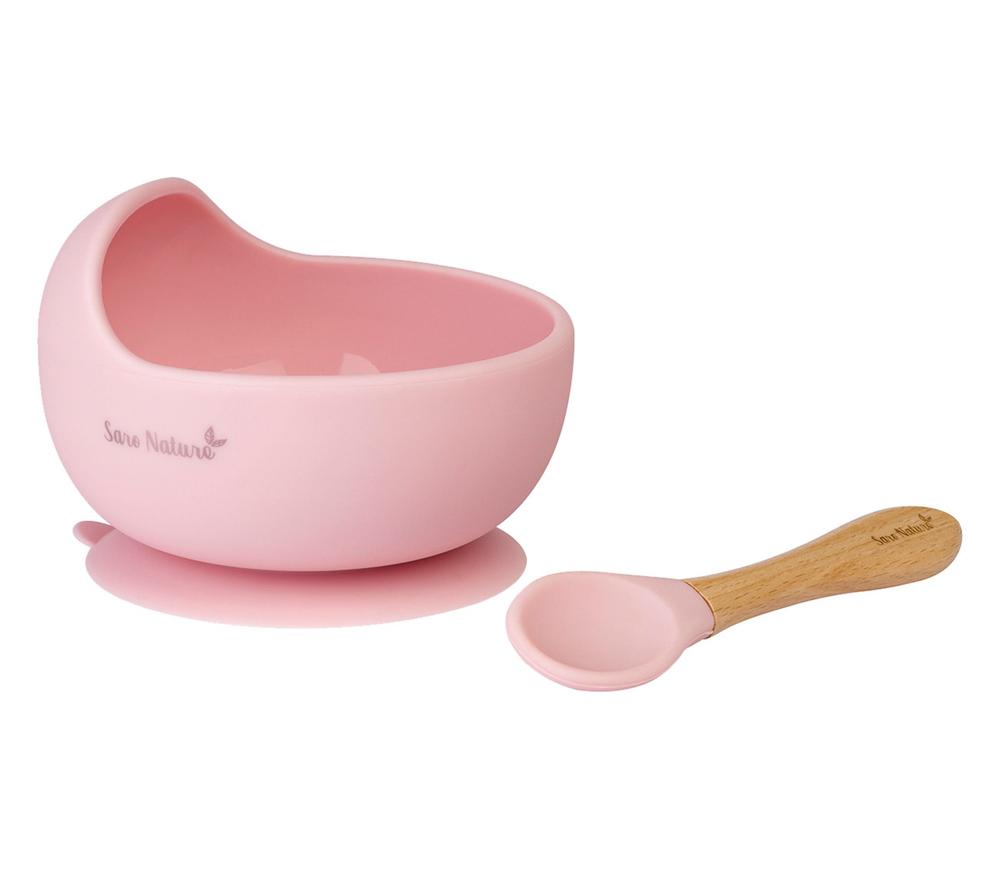 Saro By Kalencom Silicone Suction Base Bowl andSpoon Set