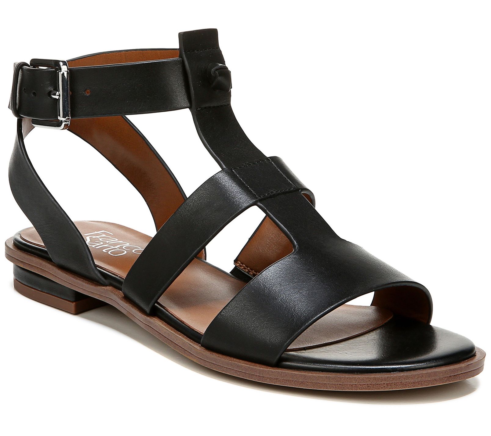 Franco Sarto Ankle-Strap Leather Sandals - Moni - QVC.com