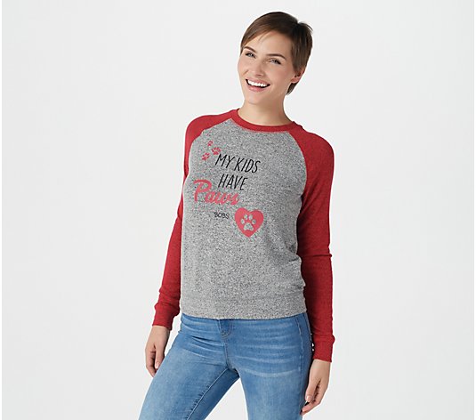 As Is Skechers Apparel Snuggle Paw Cozy Pullover 
