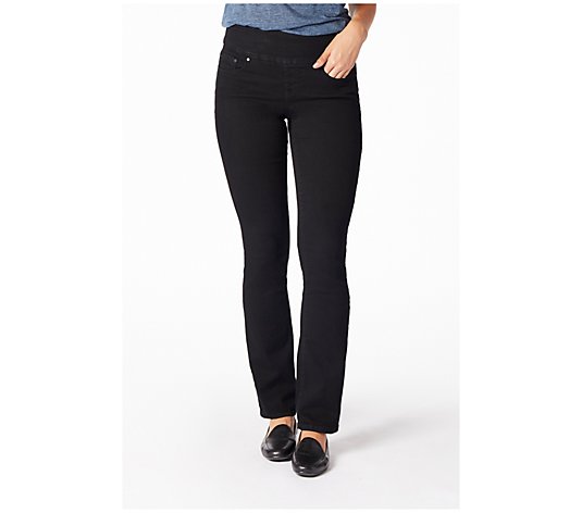JAG Jeans Nora Mid Rise Skinny Leg Pull-On Jeans - Black Void
