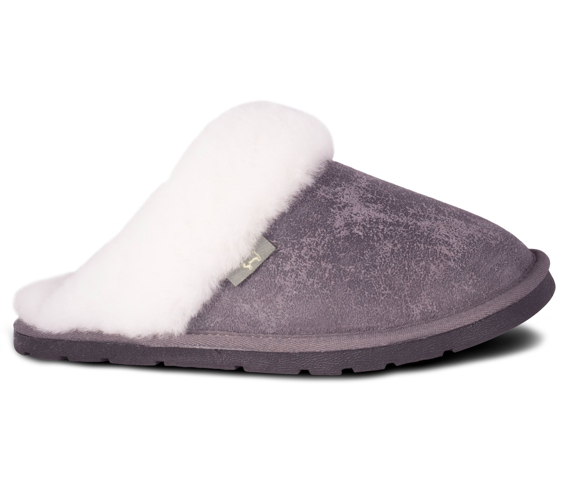 Cloud Nine Sheepskin Ladies Oil-Grey Scuff Slippers