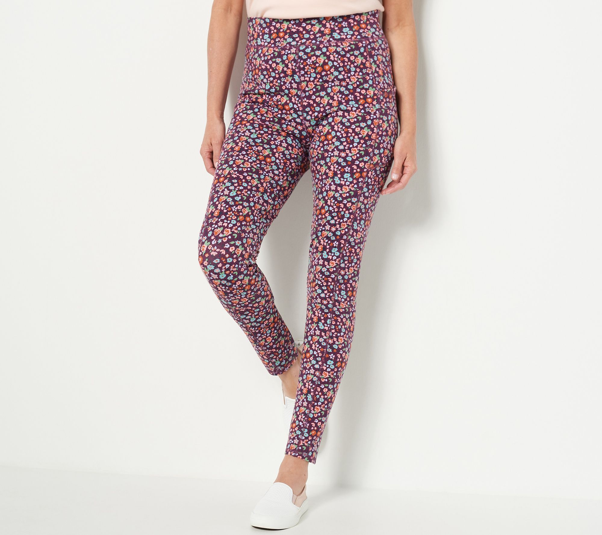 Denim & Co. Active Regular Duo Stretch Pant with Side Pocket