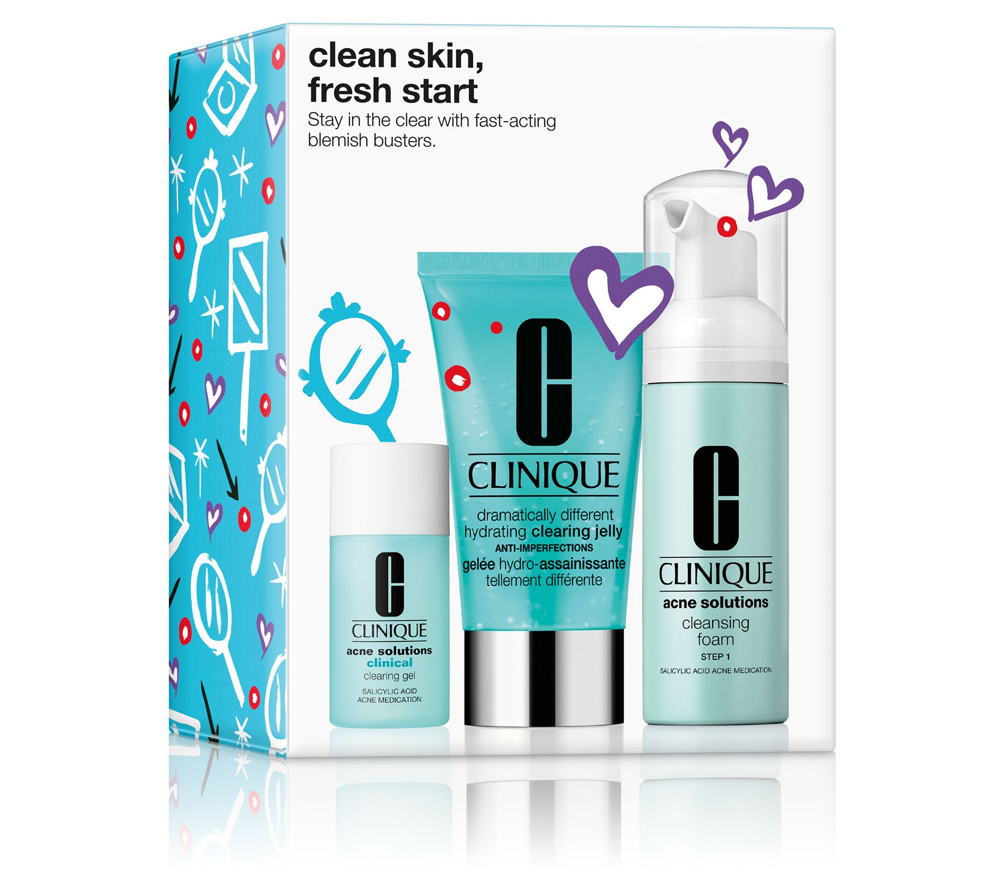 Clinique Clean Skin, Start: Acne Set - QVC.com