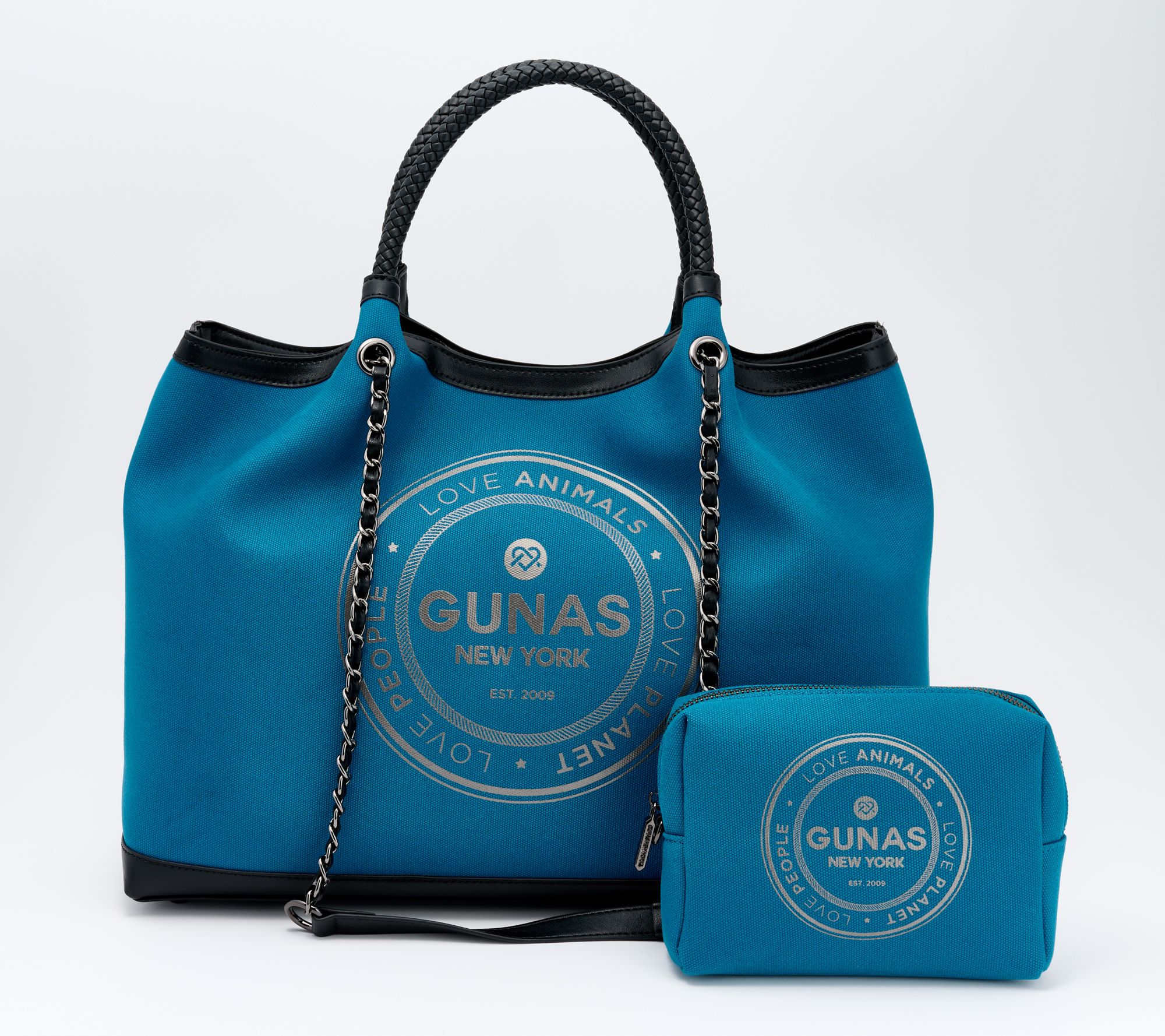 Gunas New York Canvas Double Handle Tote with Pouch - Ruth