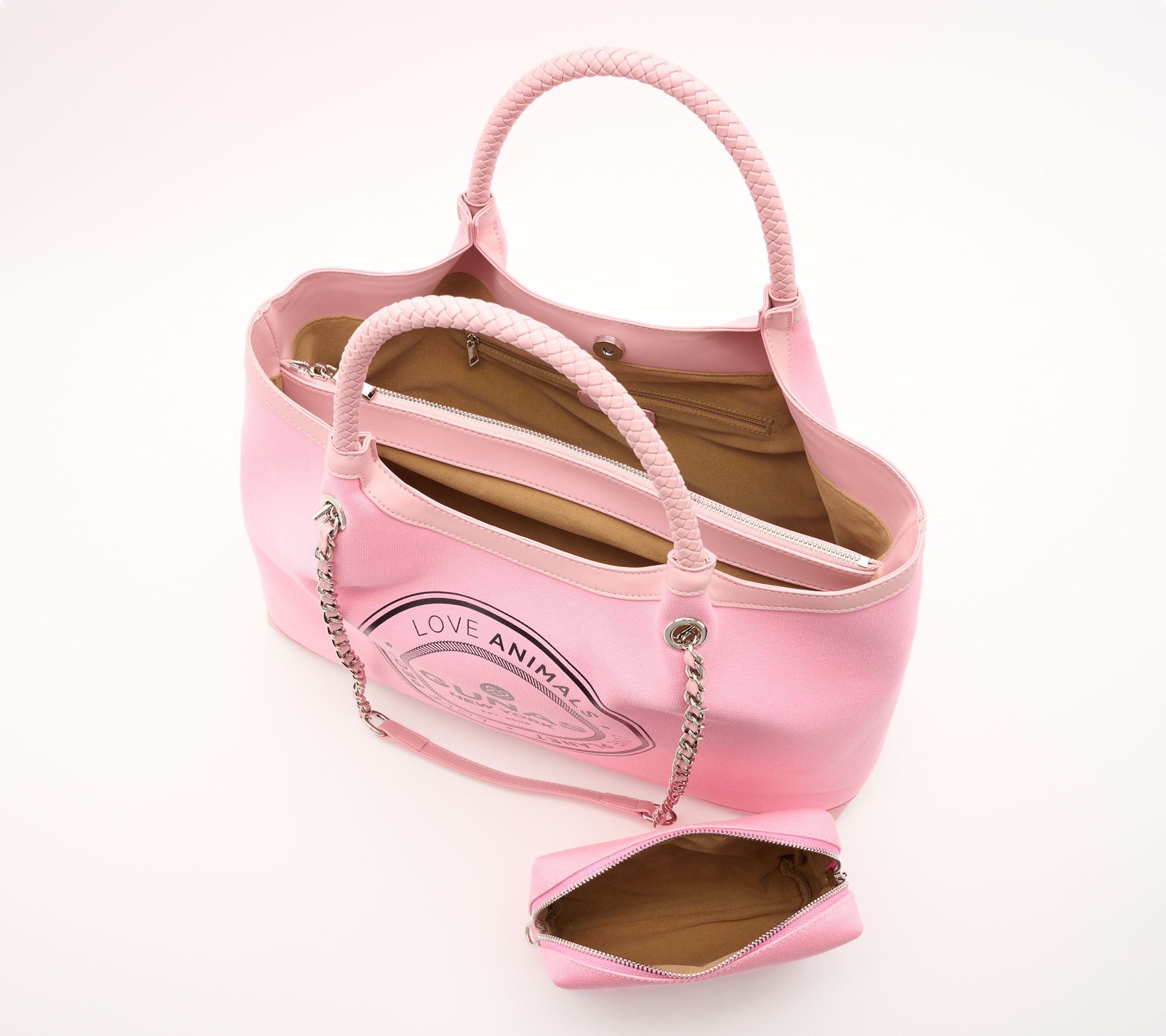 RUTH - Light Pink Vegan Canvas Tote – Gunas New York