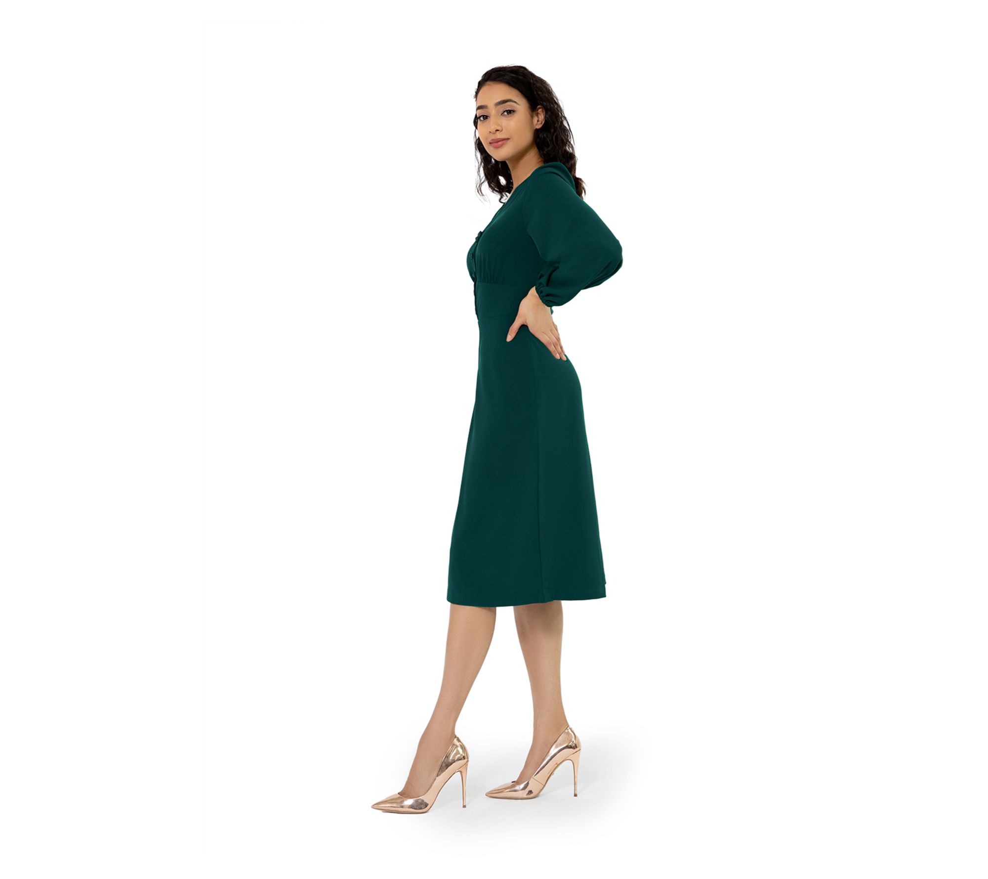 Leota Blouson Sleeve Francesca Dress