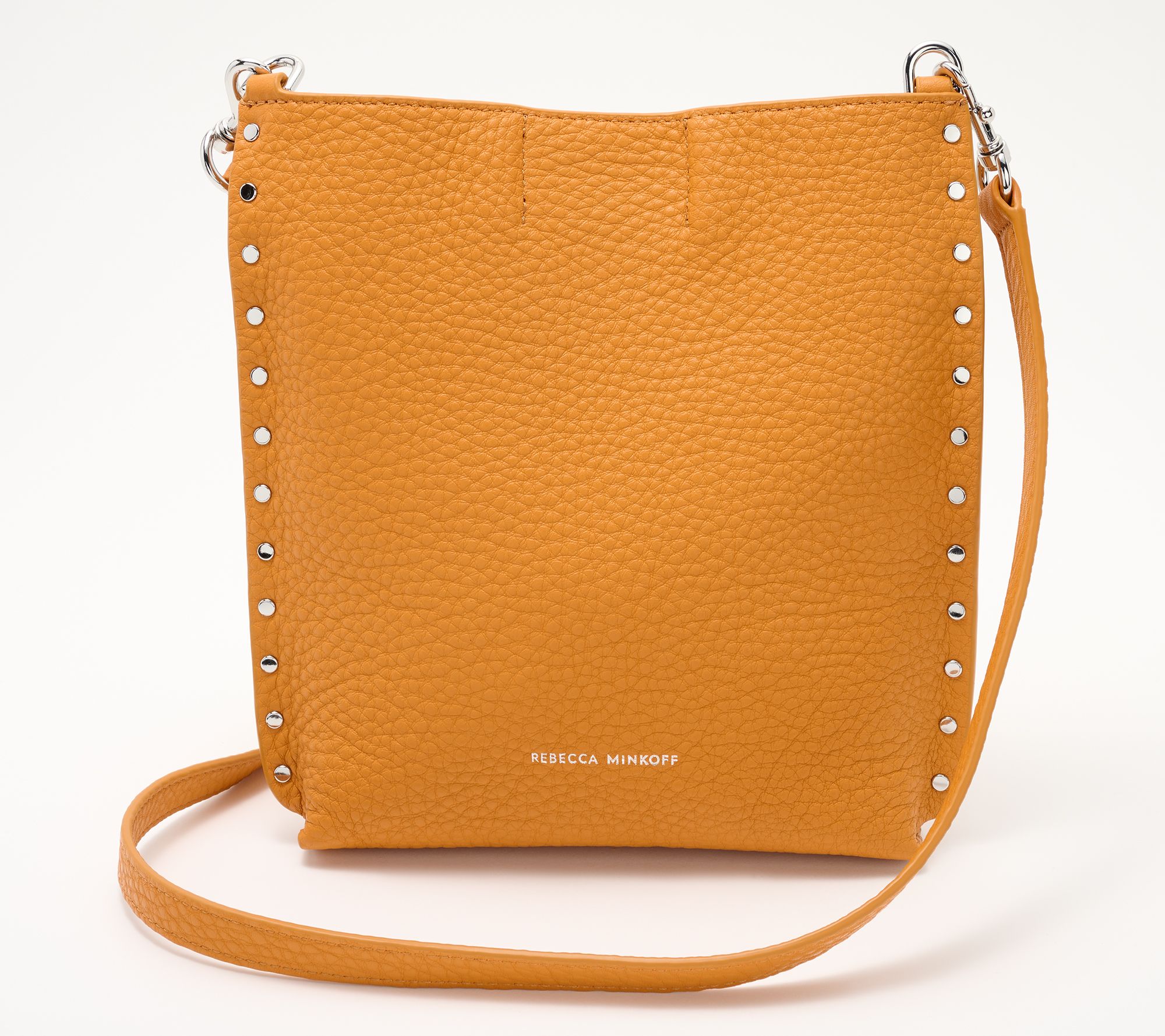 Rebecca Minkoff Studded Orange high quality Leather Crossbody Bag