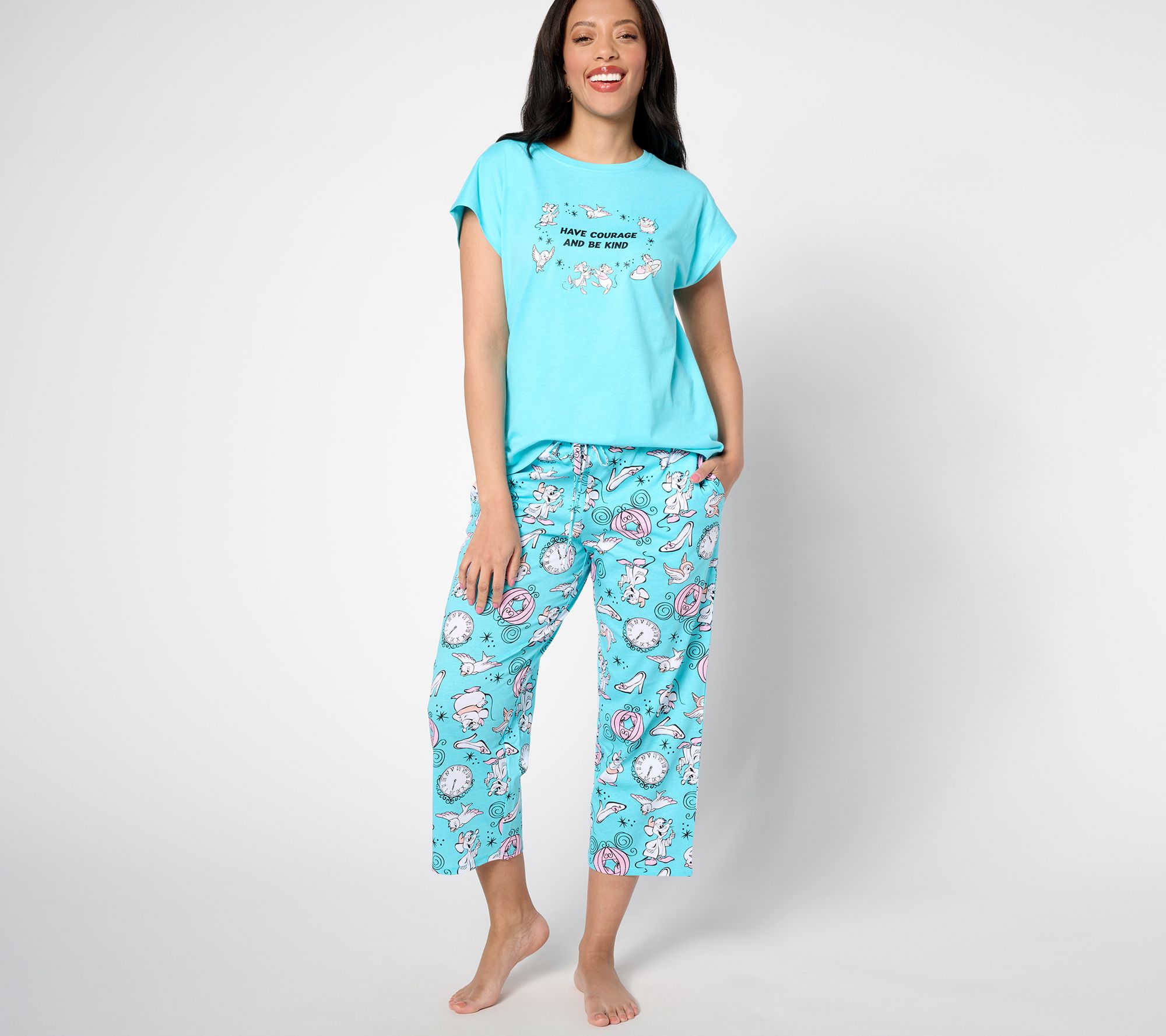 Aria Women's Cap Sleeve 2-Pc. Capri Pajama Set