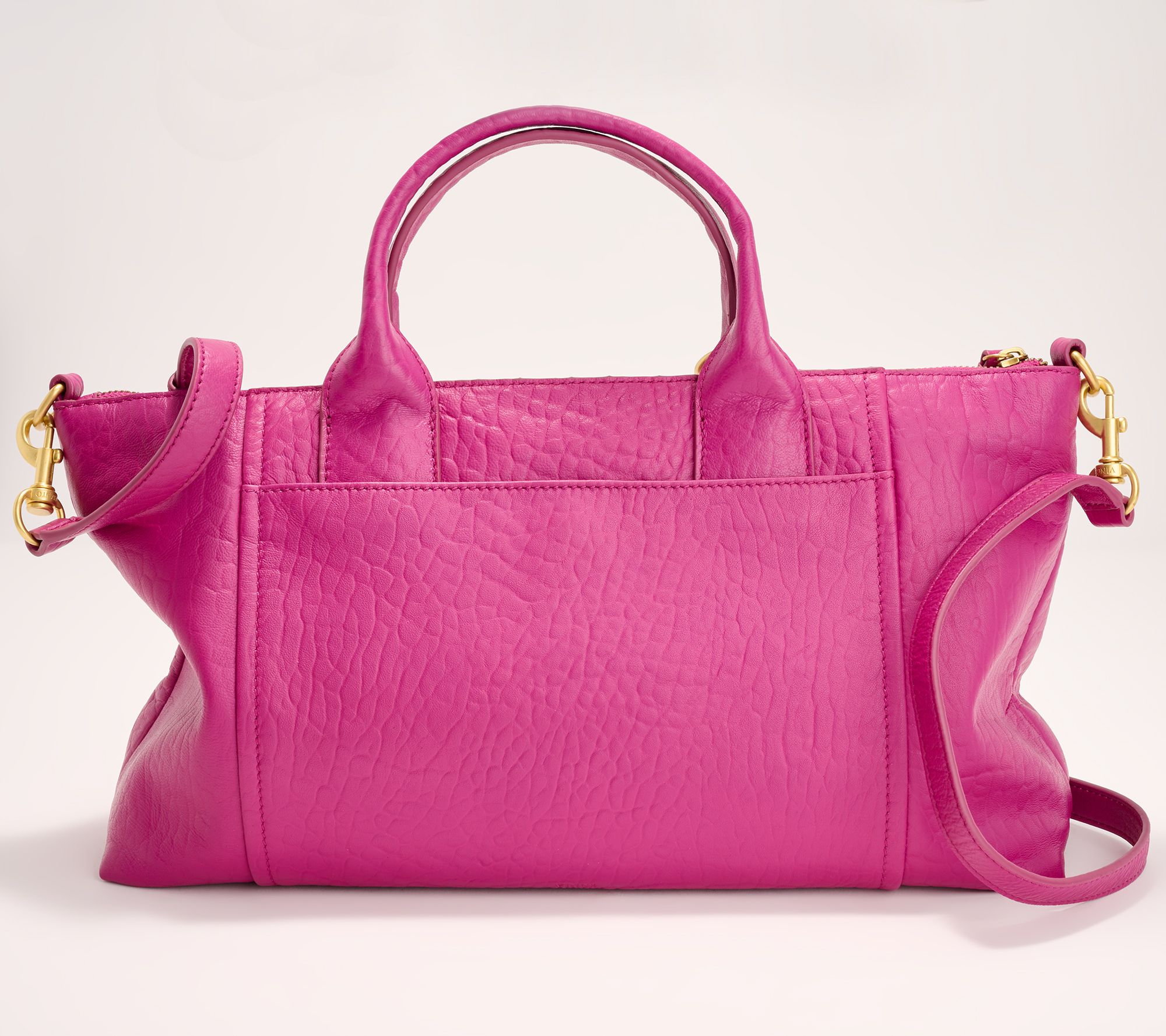 Vince Camuto Bubble Leather Taryn Satchel with Crossbody Strap - QVC.com