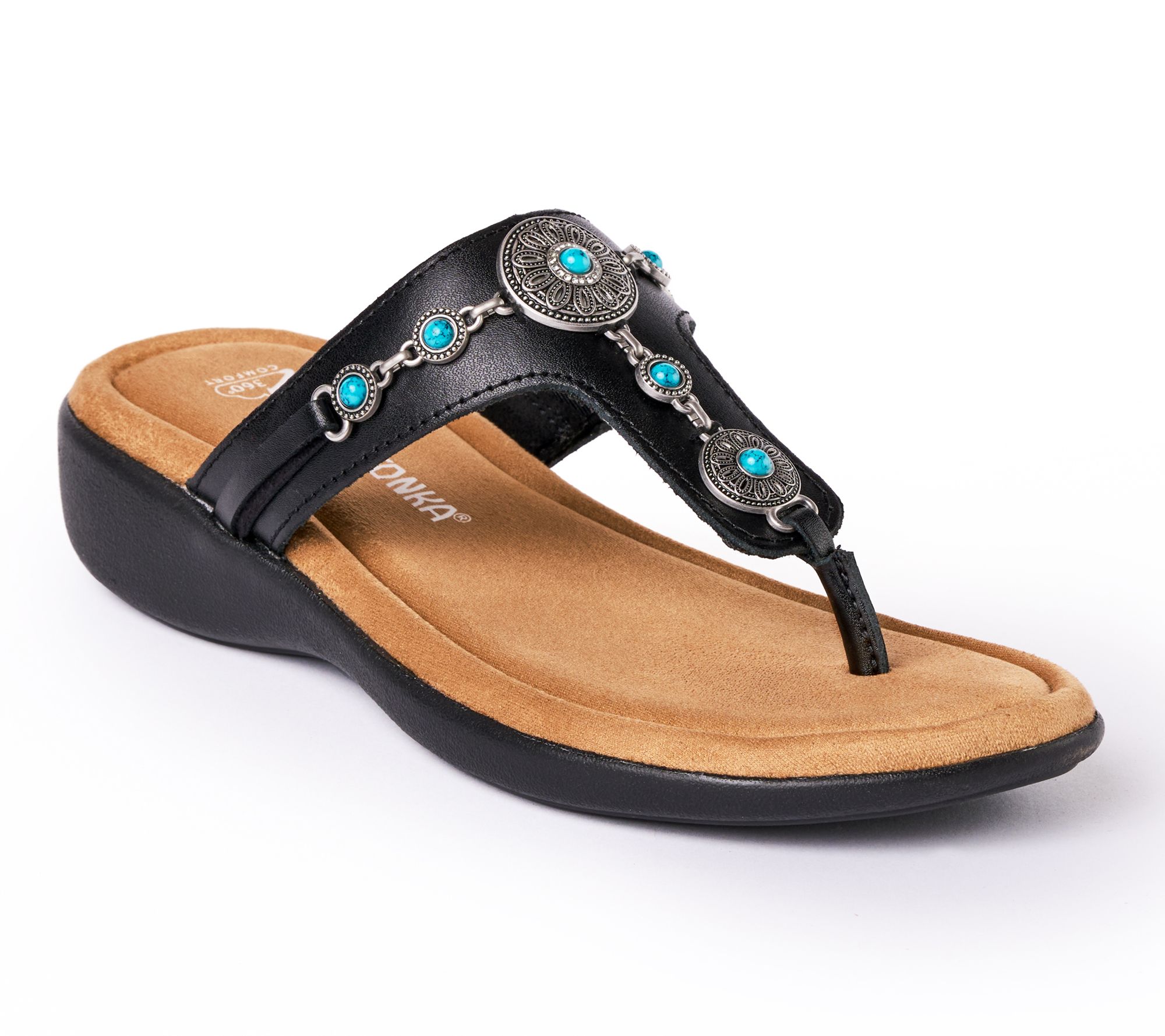 Minnetonka Women's Brecca Embellished Thong Sandals