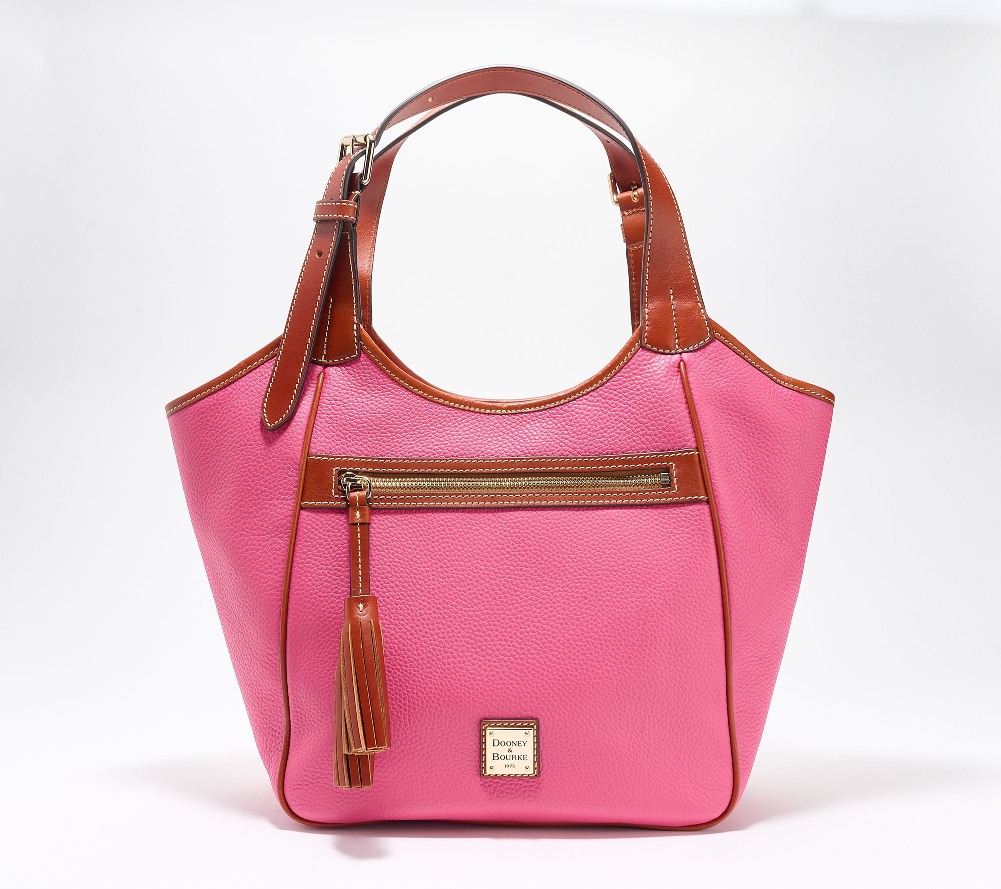 Dooney & Bourke Pebble Leather Maddie Shoulder Bag with Tassel