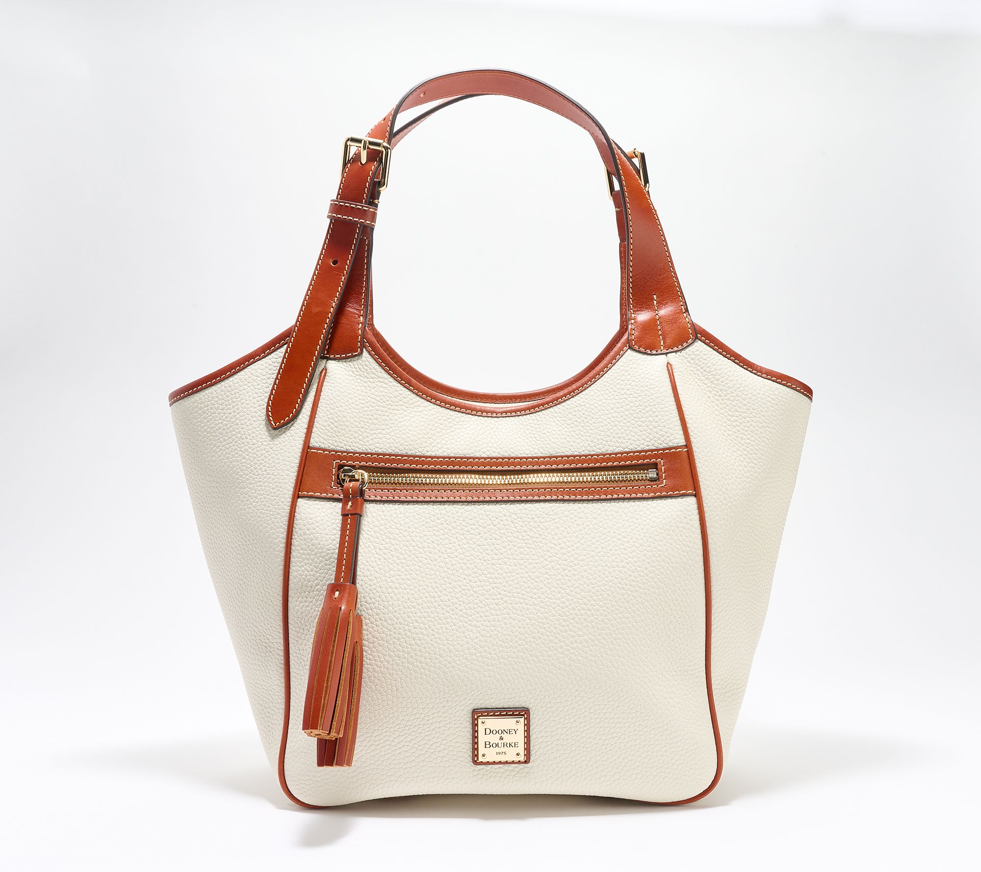 Dooney & Bourke Pebble Leather Maddie Shoulder Bag with Tassel