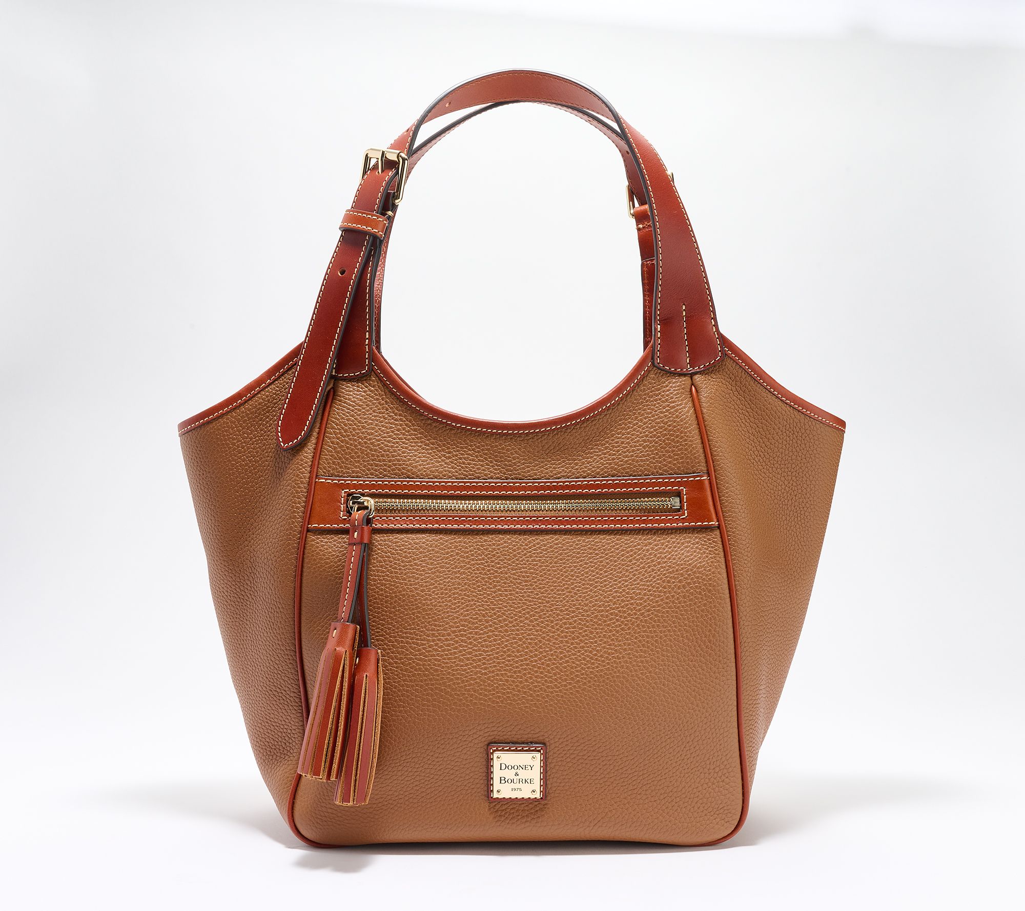 Dooney & Bourke Pebble Leather Maddie Shoulder Bag with Tassel