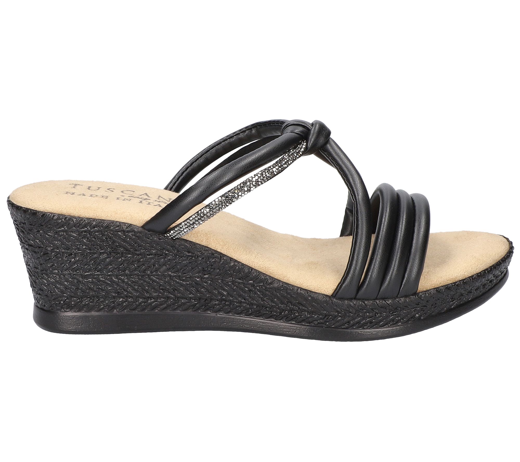 Tuscany by Easy Street Wedge Sandals - Elvera - QVC.com