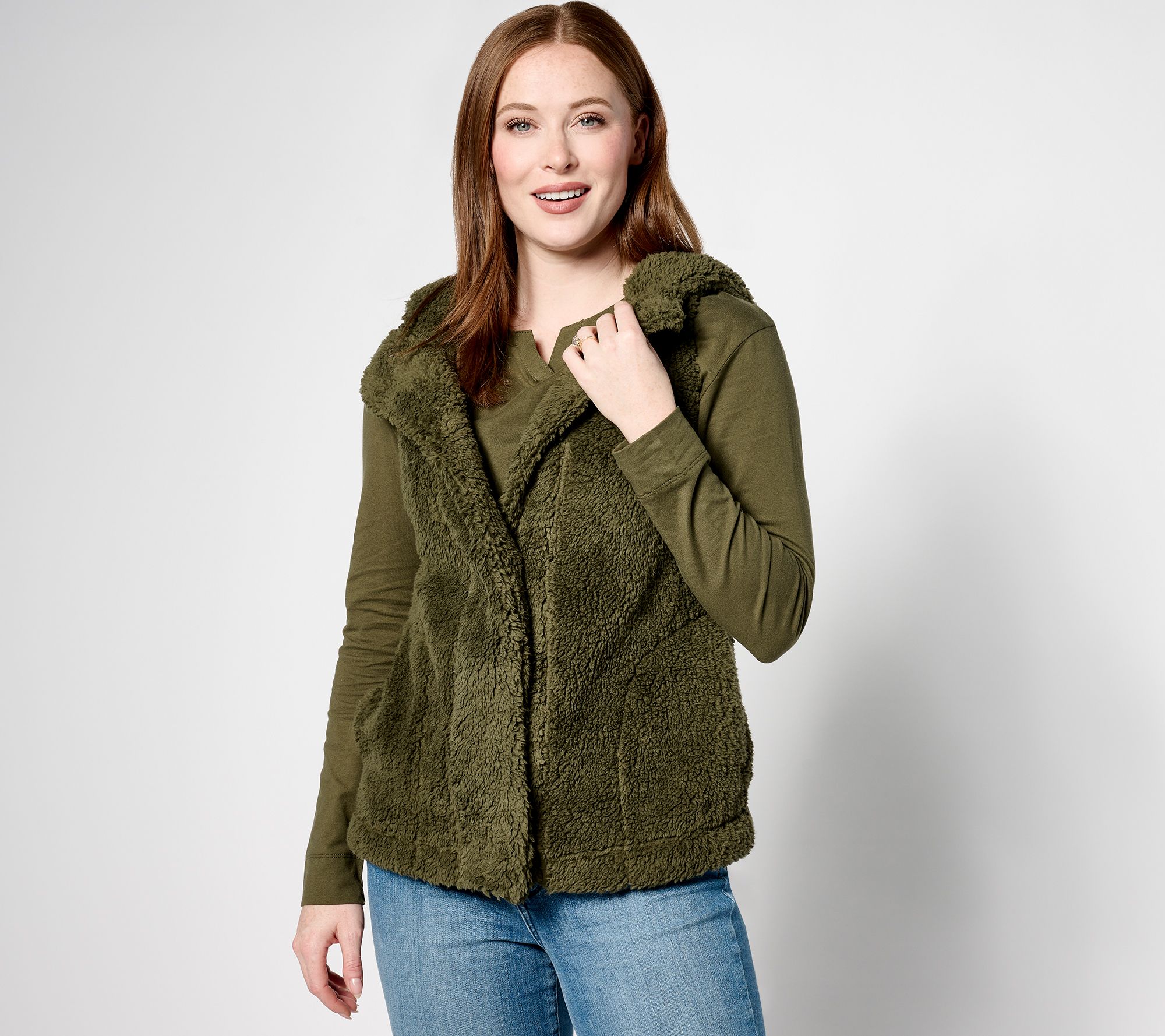 "As Is" Koolaburra by UGG Brushed Back Sherpa Cozy Vest