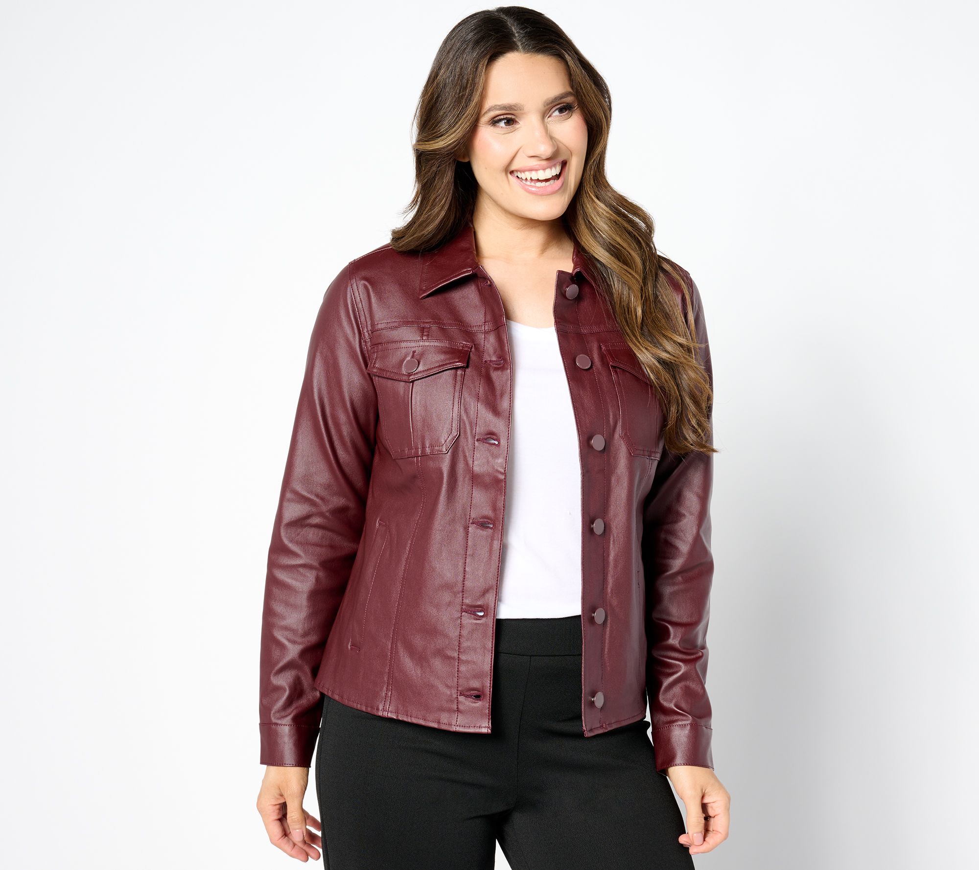 Belle by Kim Gravel Rebelleious Coated Twill Cargo Jacket