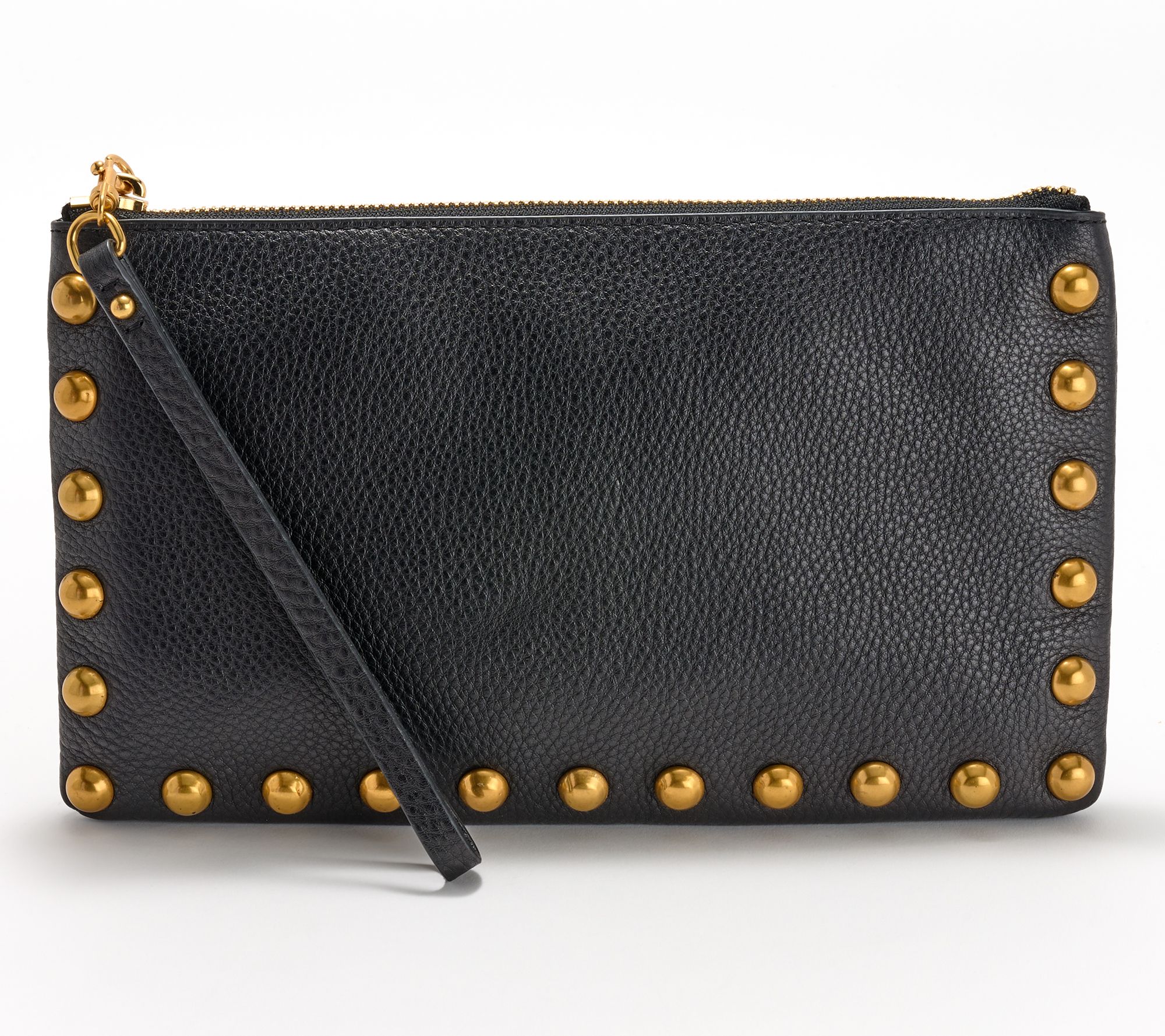 Rebecca Minkoff Large Leather Wristlet with Bubble Studs