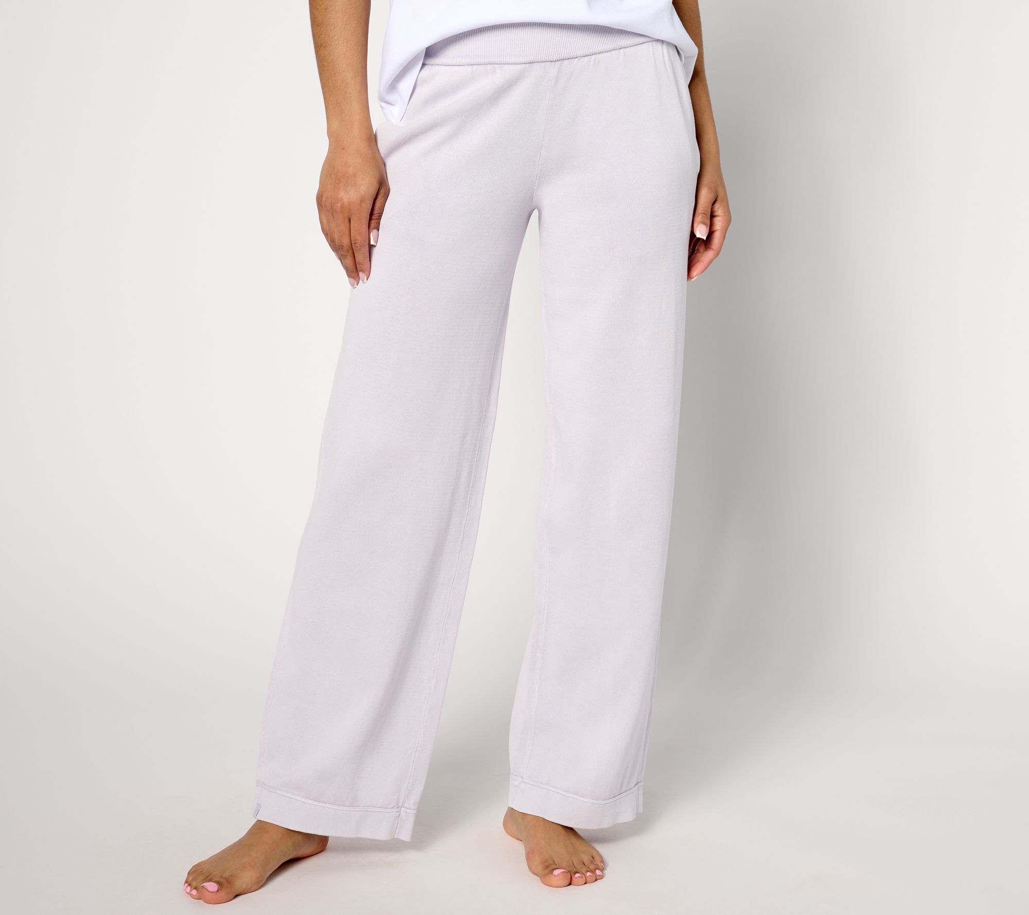 "As Is" Barefoot Dreams 100% Cotton Pet Sunbleached Seamed Pant
