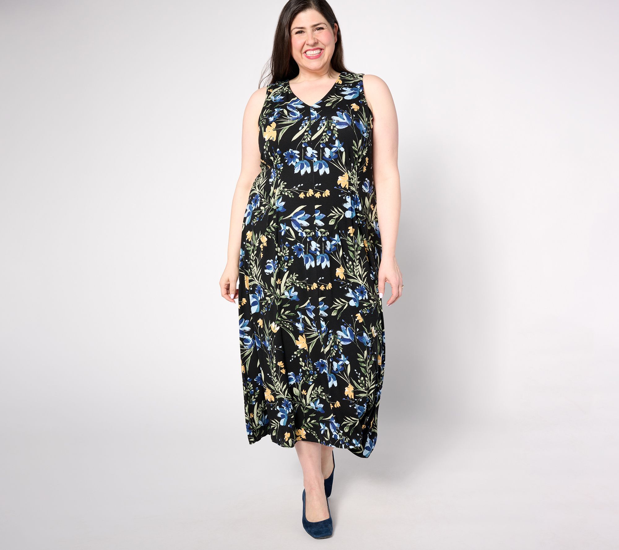 "As Is" Coldwater Creek Bella Flora Knit Maxi Dress