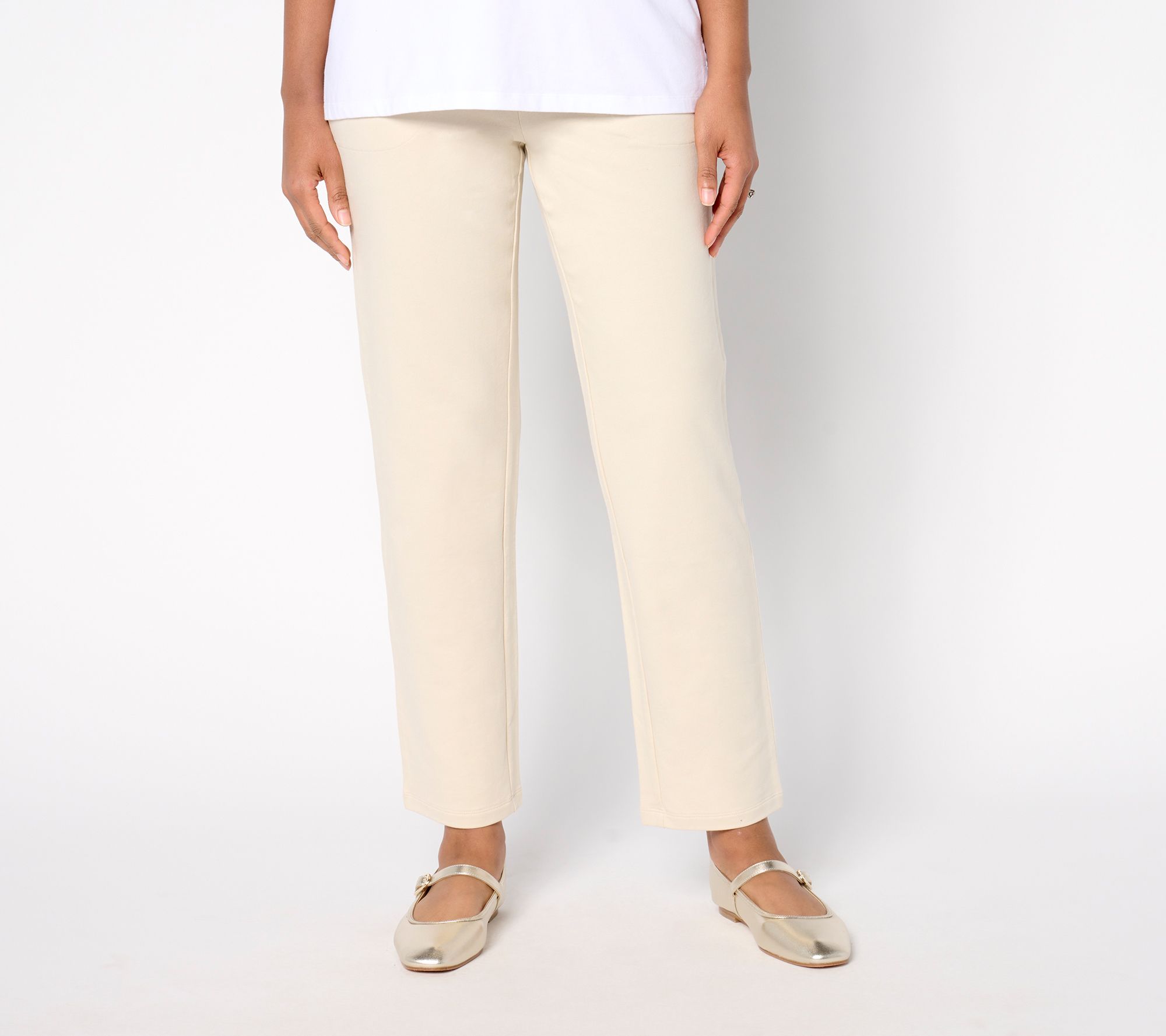 Denim & Co. Petite EasyWear French Terry Pant