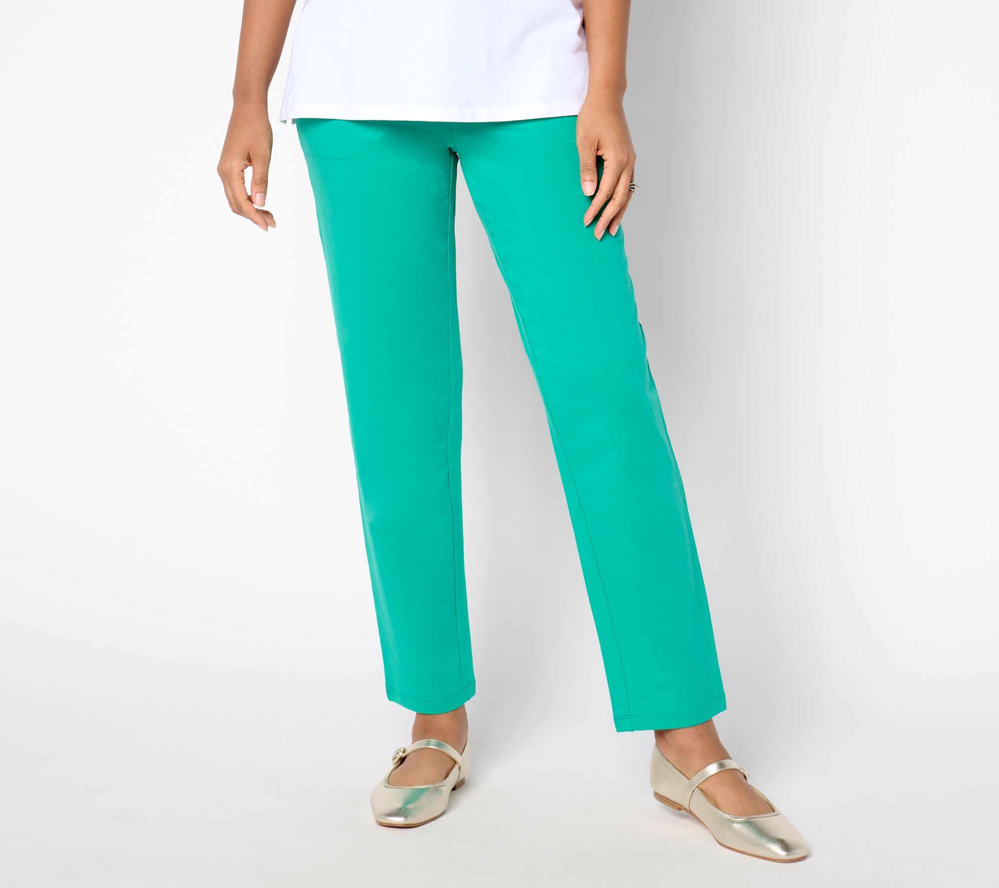 Denim & Co. Petite EasyWear French Terry Pant