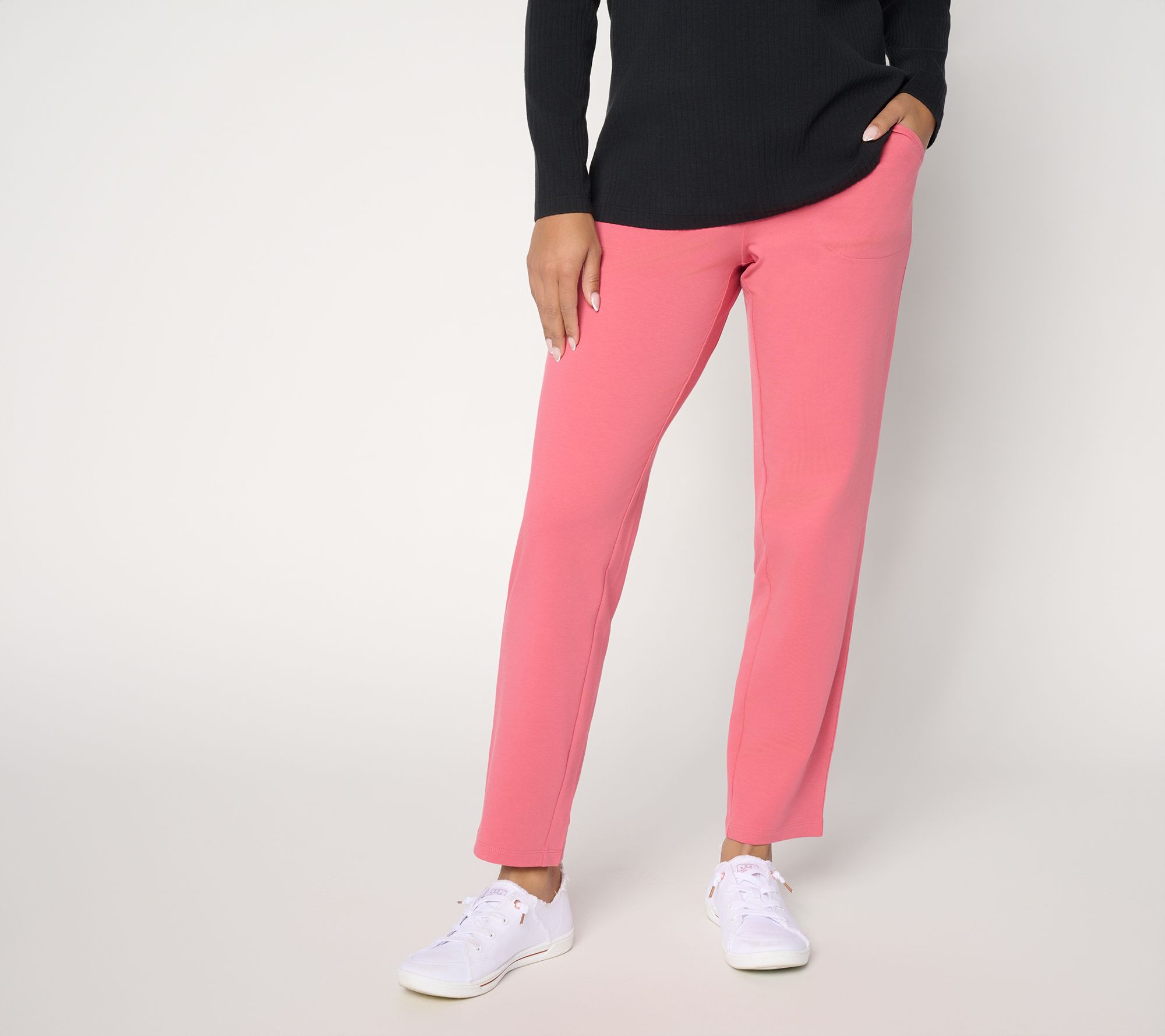 Denim & Co. Petite EasyWear French Terry Pant