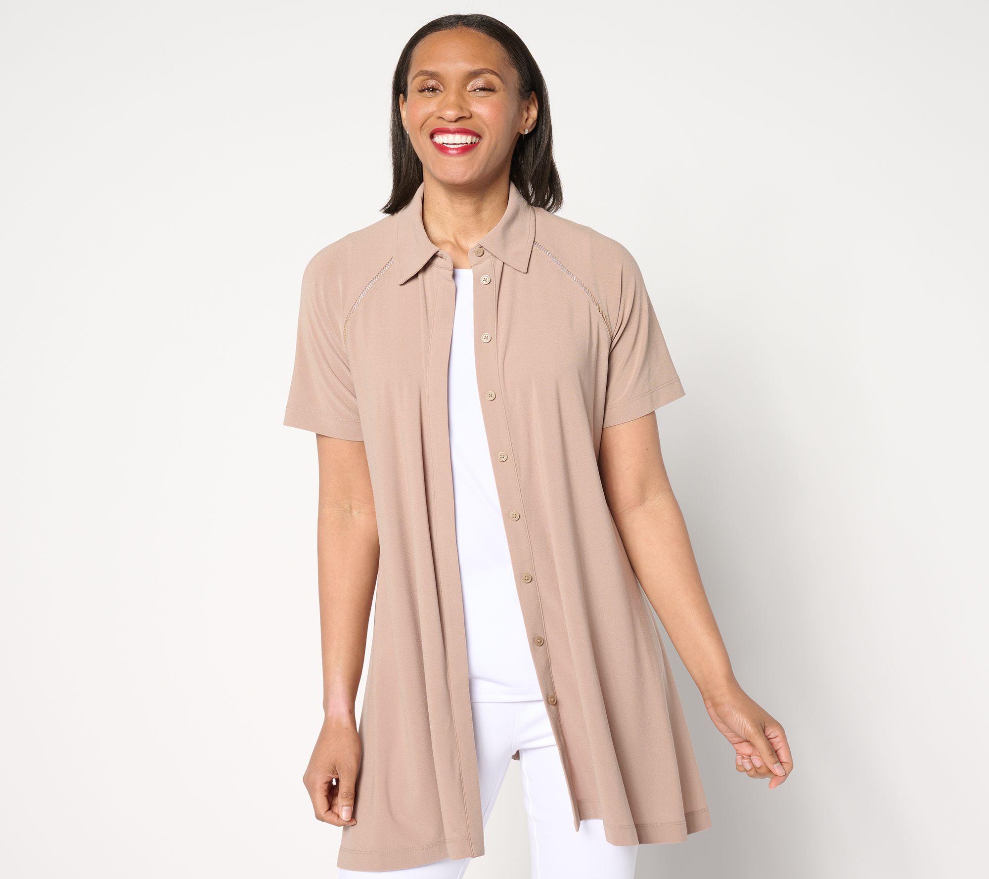 "As Is" Attitudes by Renee Regular Novelty Trim Detail Tunic