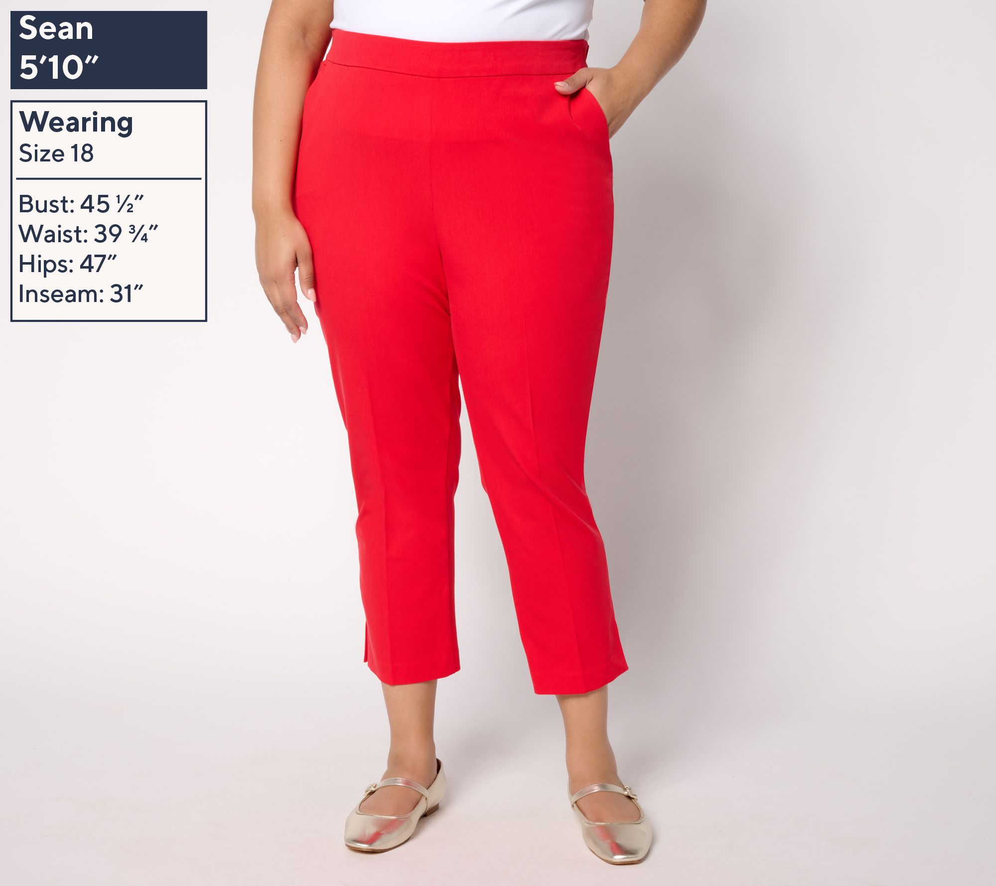 Isaac Mizrahi Live! Petite 24/7 Stretch Icon Straight Crop