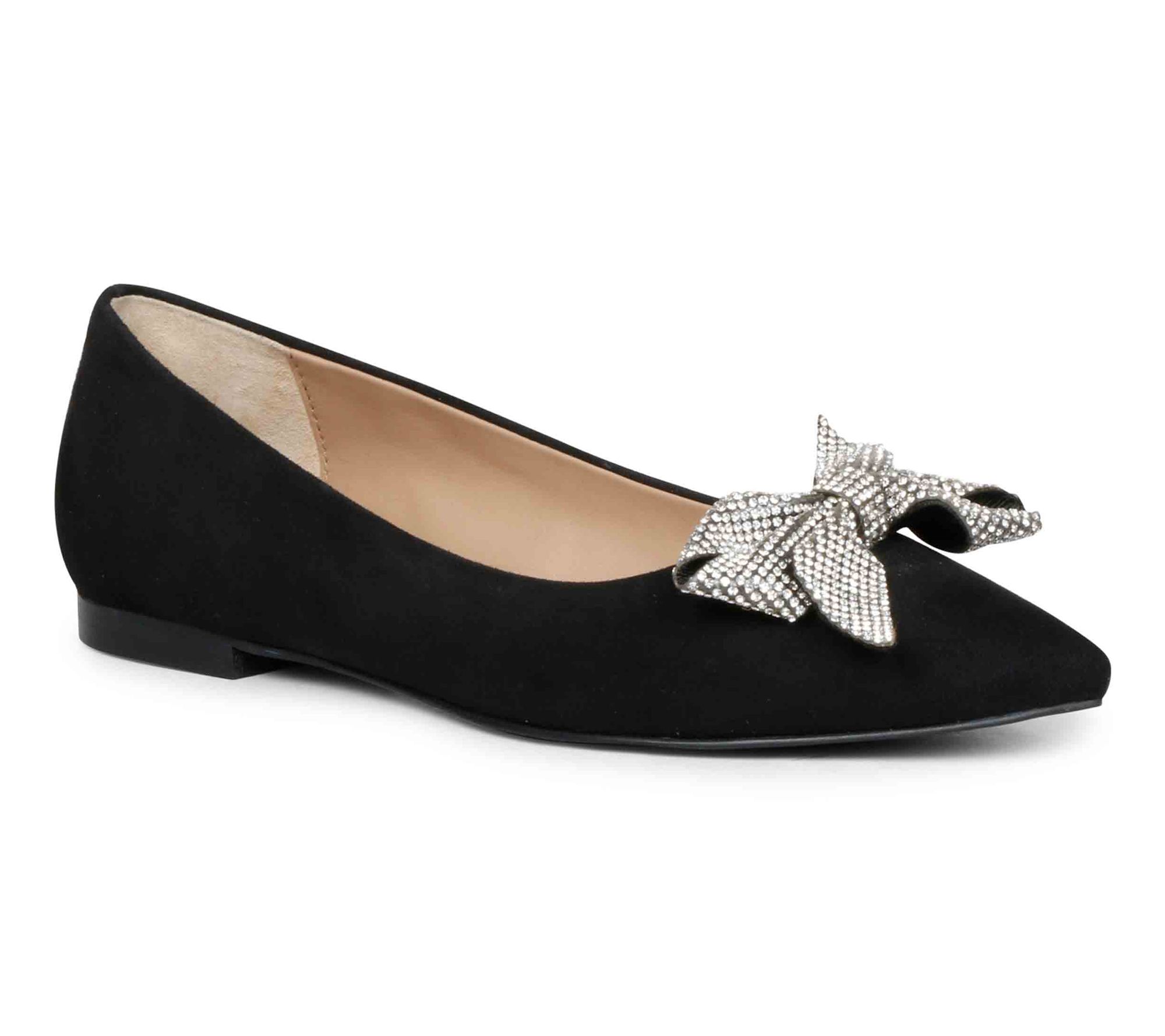 Saint G Suede Pointy Toe Ballerina Flat- Perry