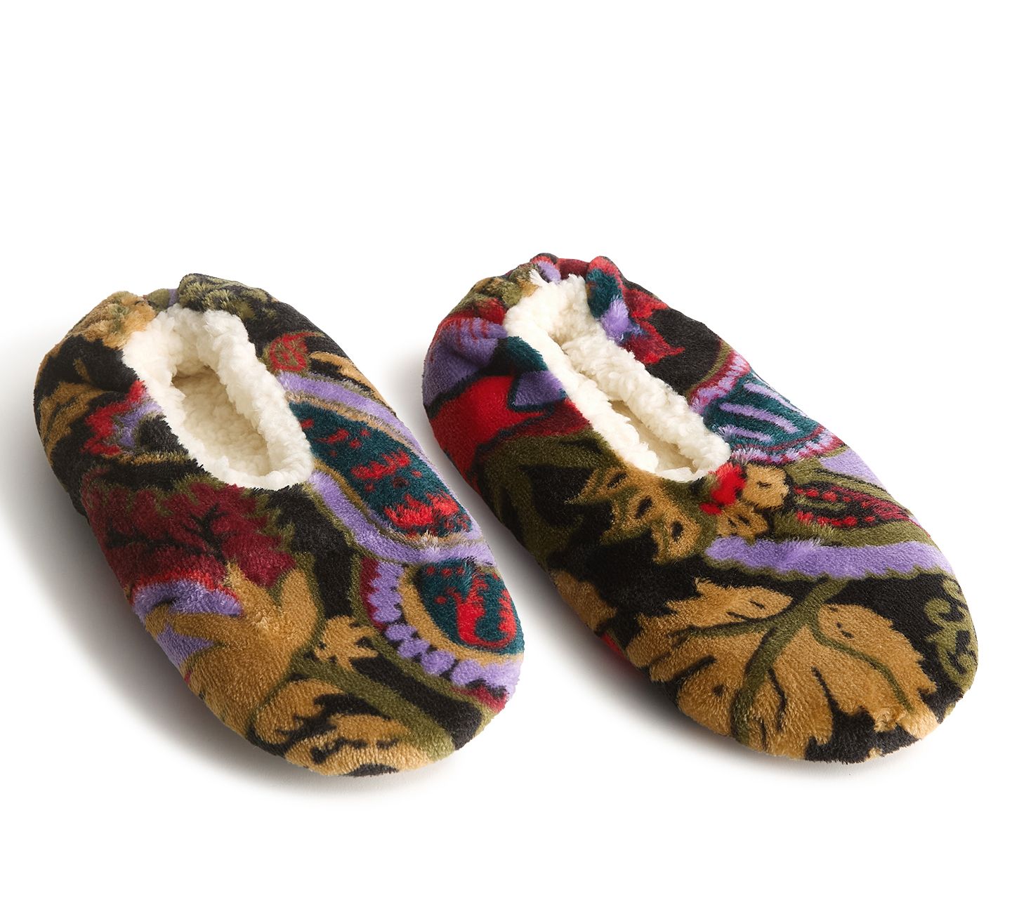 Vera Bradley Fleece Slipper Socks with GripperDot Soles