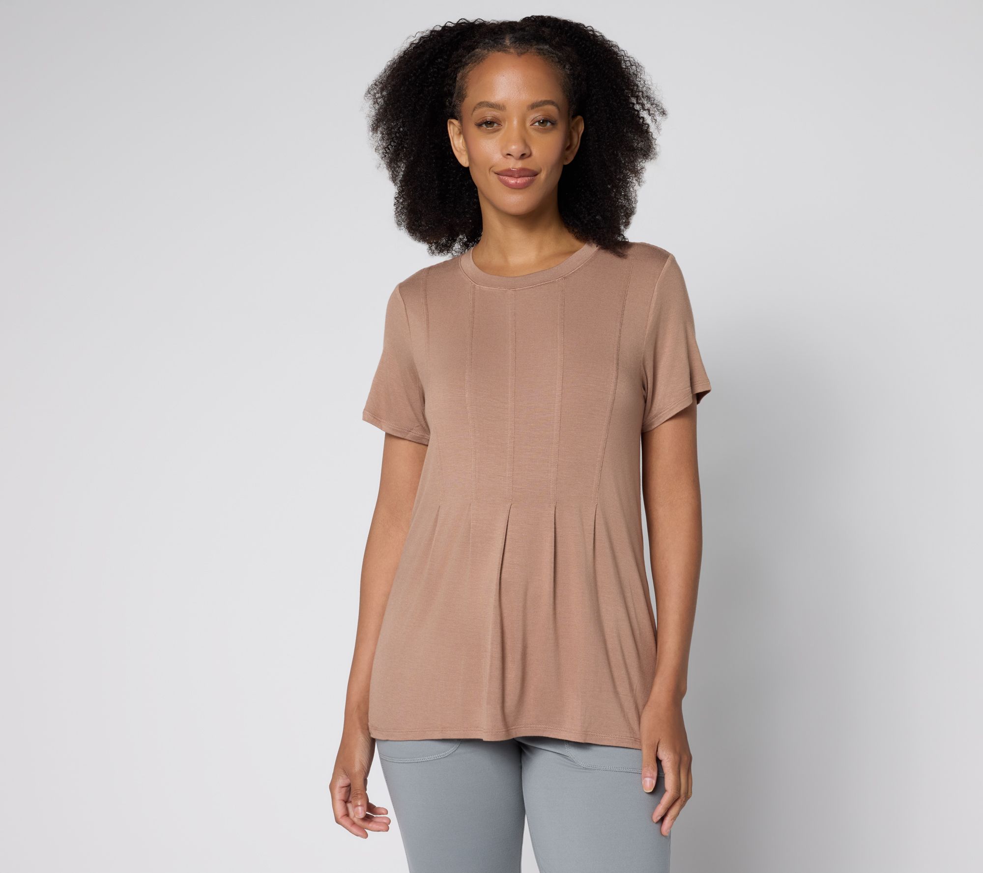 Cuddl Duds Soft Stretch Peplum Tee