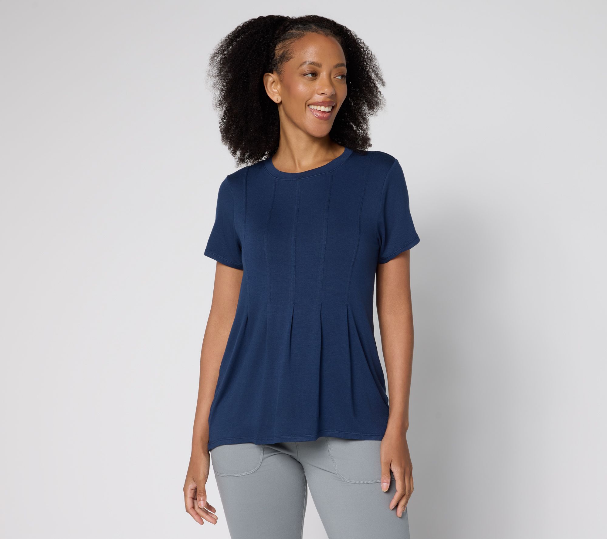 Cuddl Duds Soft Stretch Peplum Tee
