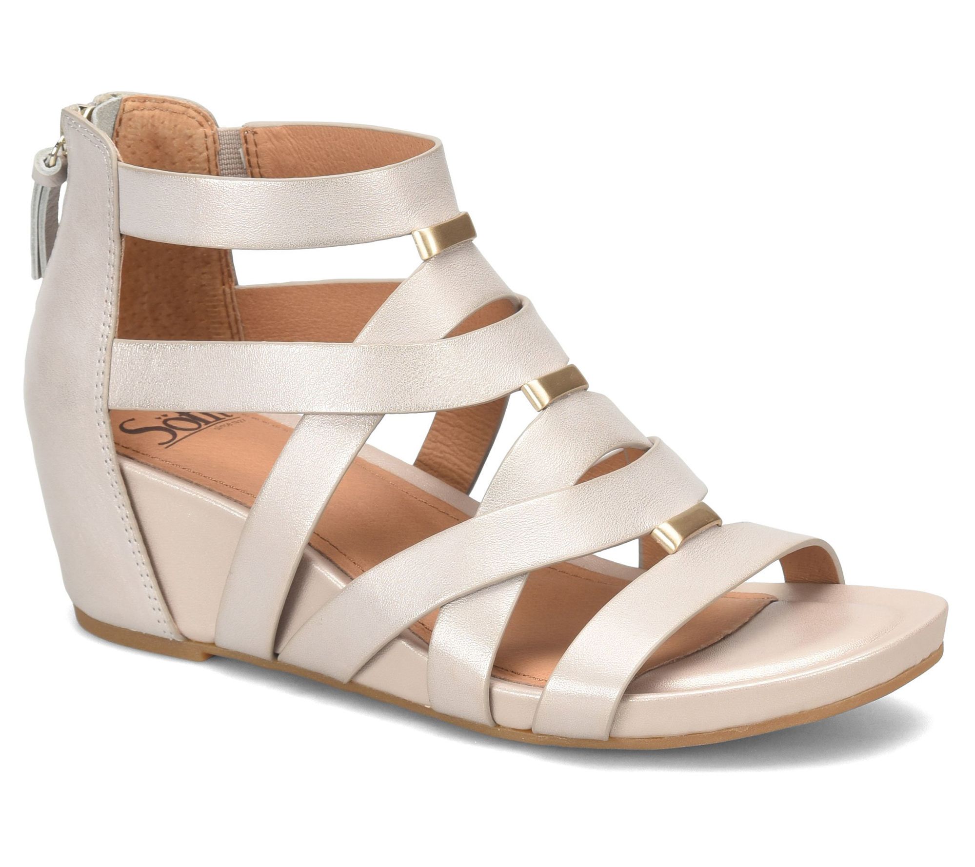 Sofft Ornamented Leather Wedge - Vivi