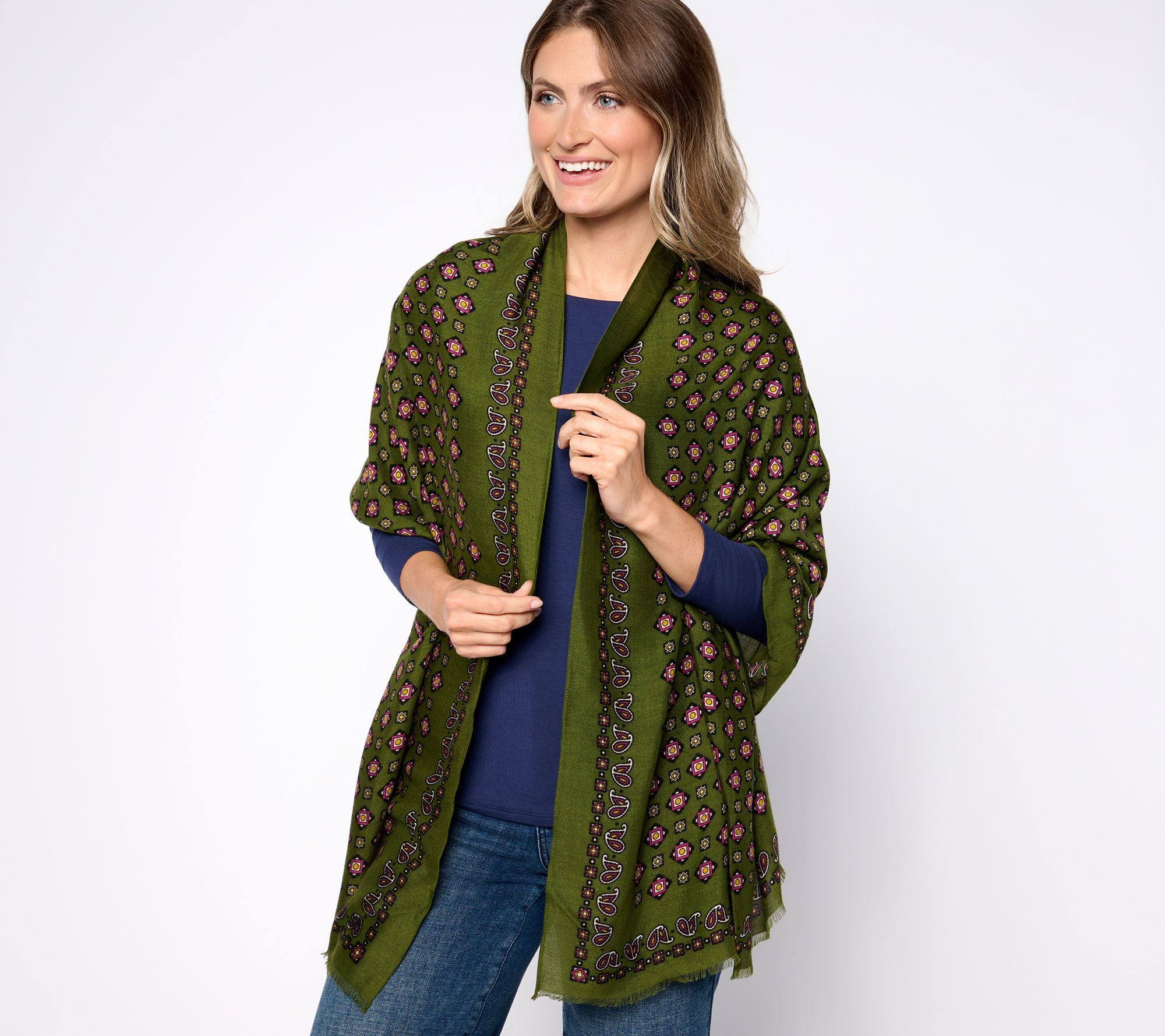 Joan Rivers 74" x 27" Foulard Scarf