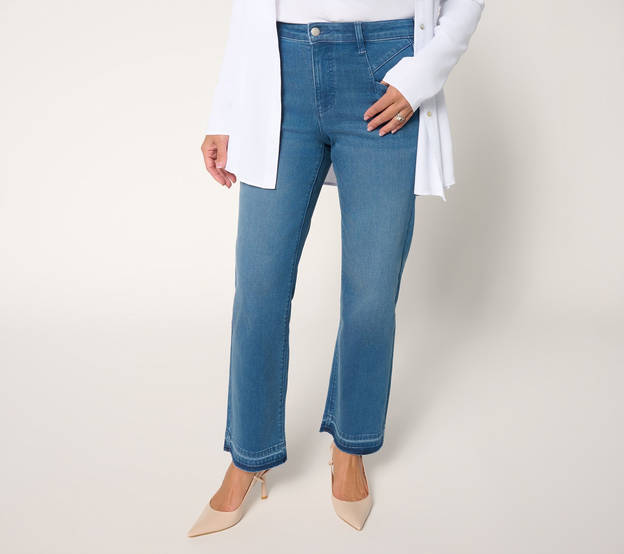 Women with Control Petite Contour Curves Full Leg Ankle Jeans