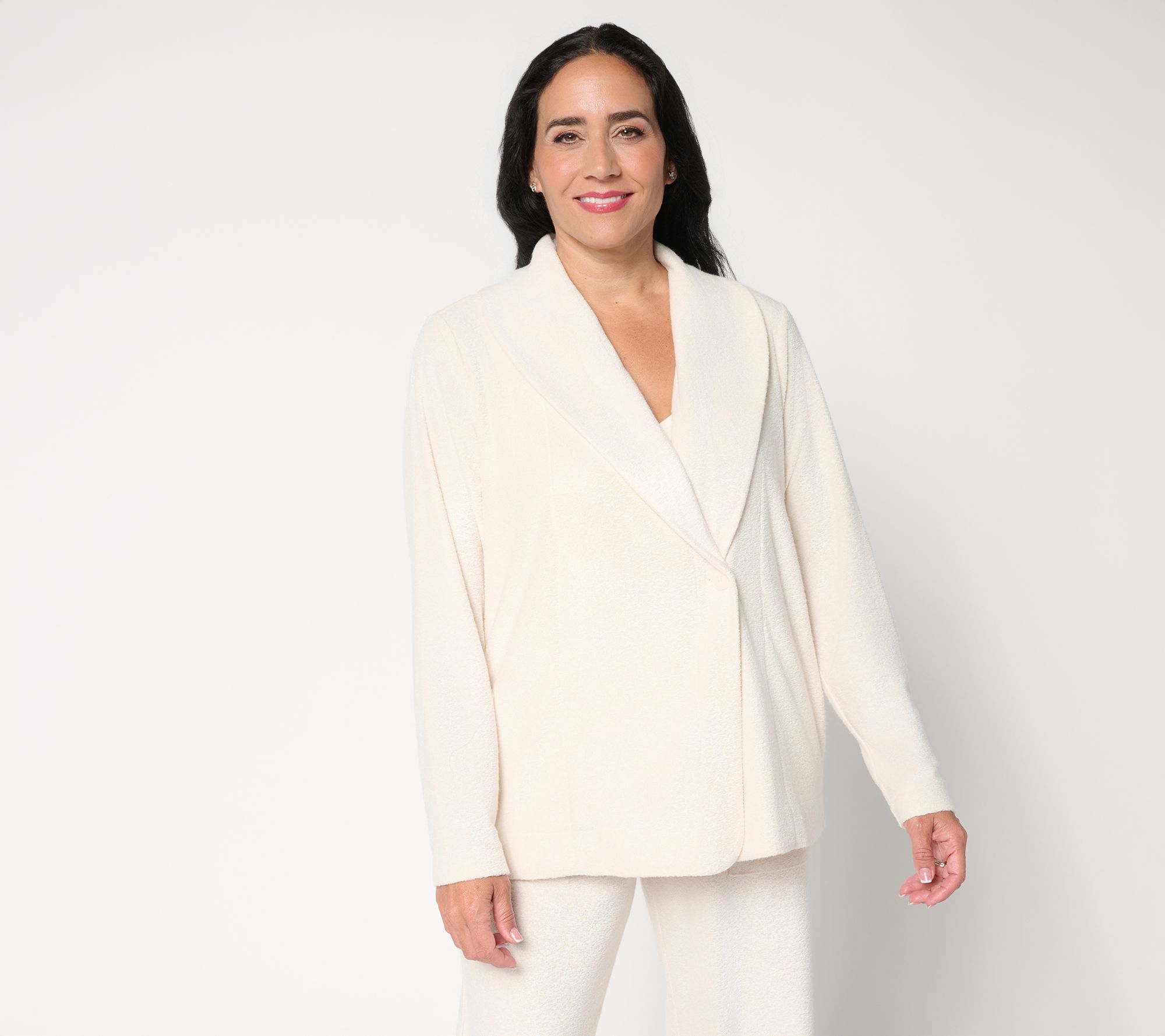 Modern Soul x Anybody Comfort Soul Knit Fleece Shawl Collar Cardigan