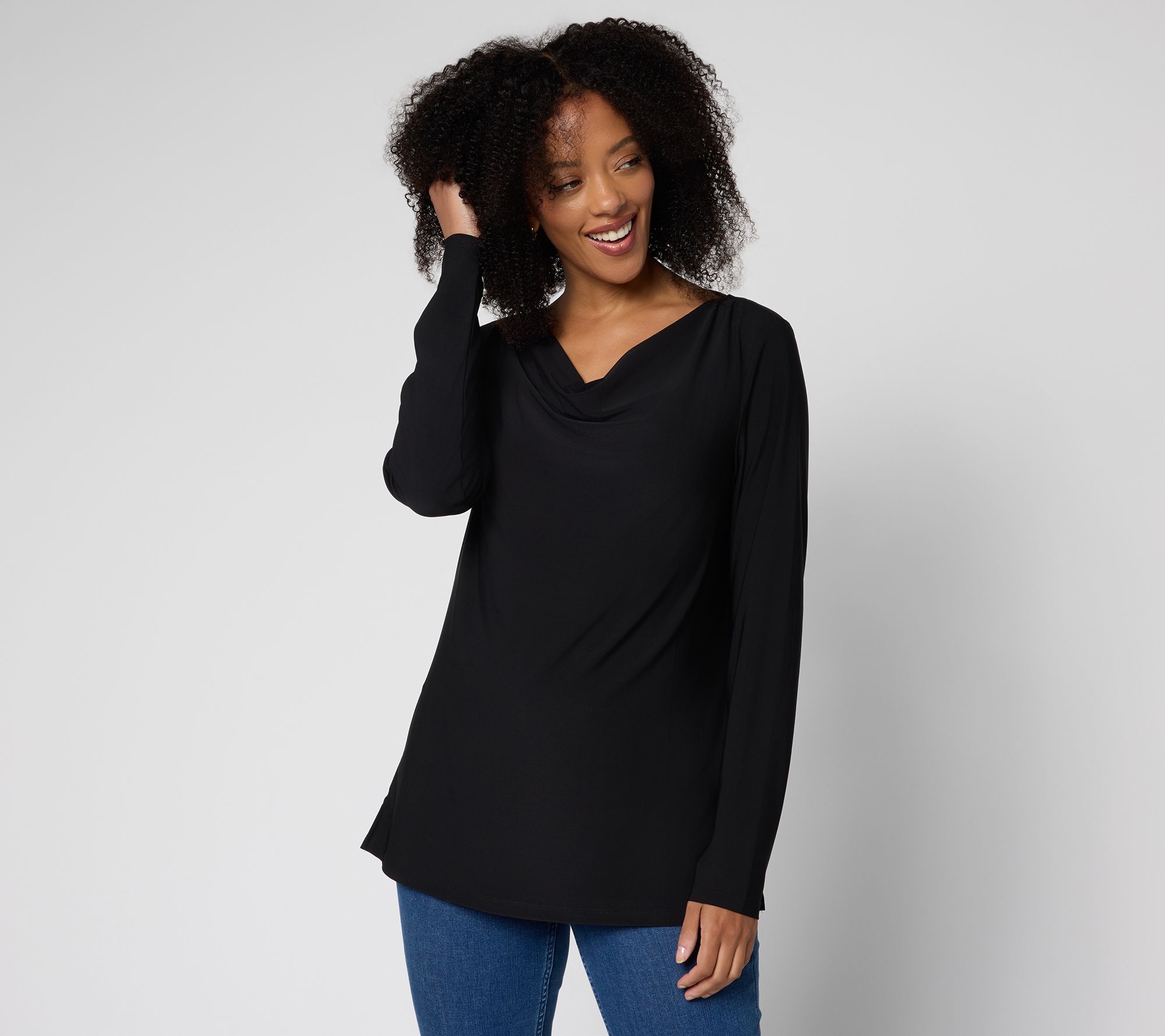 Brandis Dress Out Loud Discovery Knit Long Sleeve Drapey Top