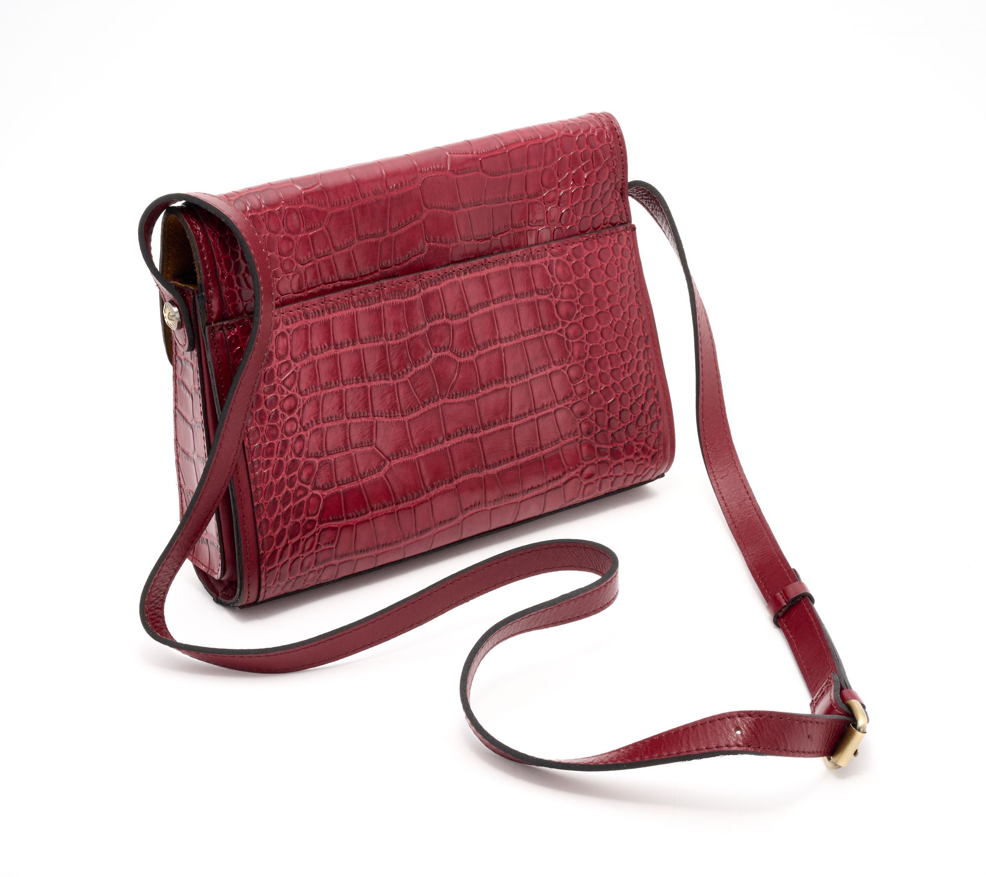 Patricia Nash Valsinni Leather Flap Crossbody - QVC.com