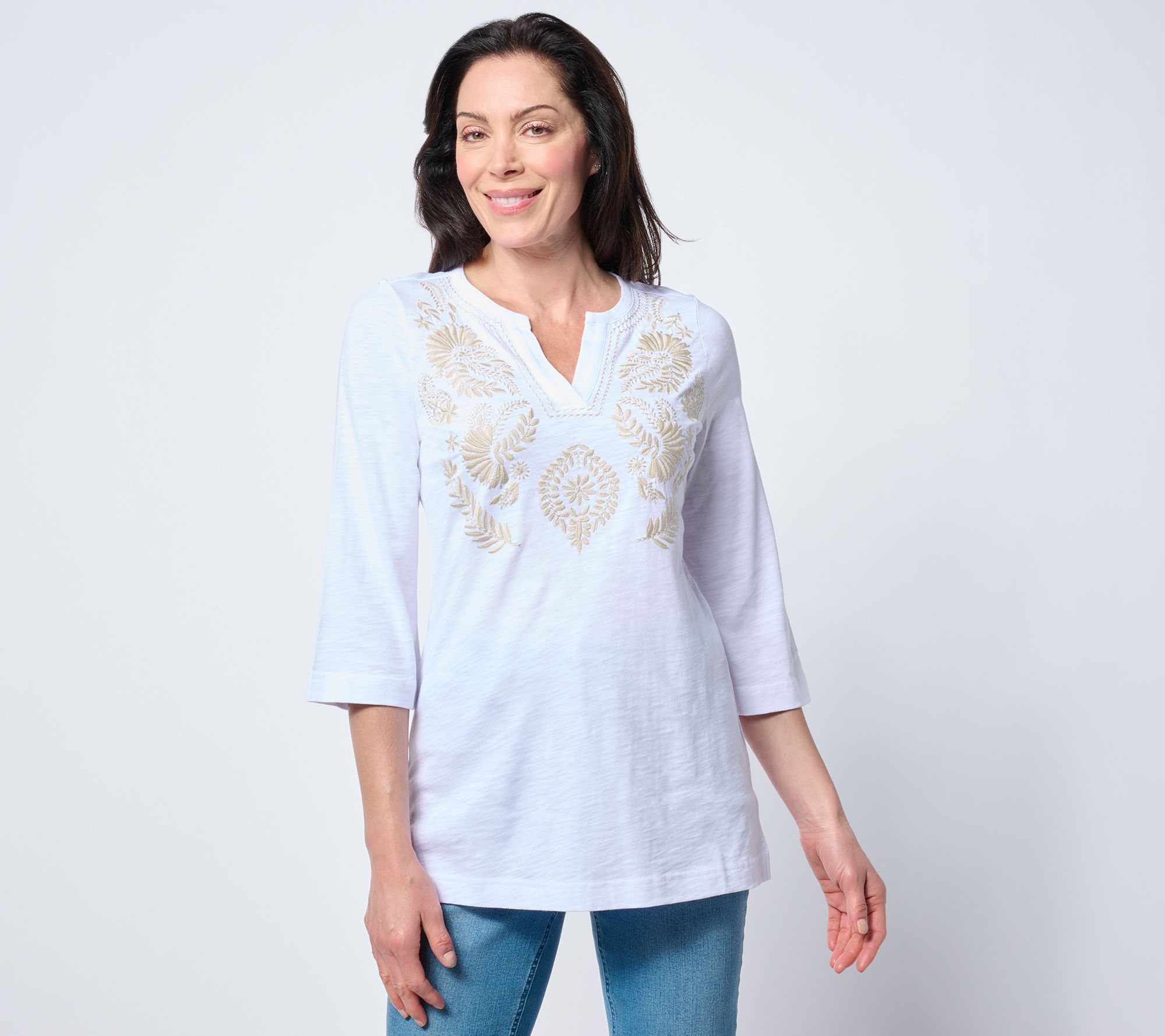 "As Is" Bellisima by Kim Gravel Reg Slub Knit Artisan Top