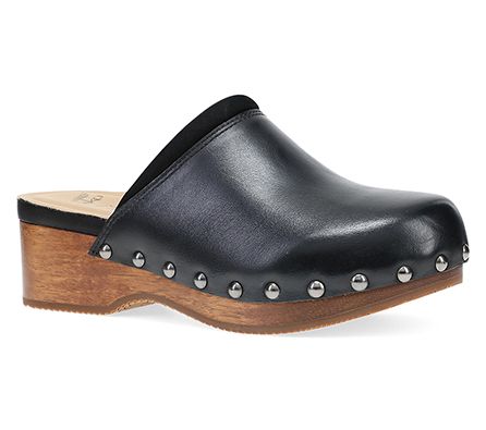 Dansko Andie Black Calf Leather Clog