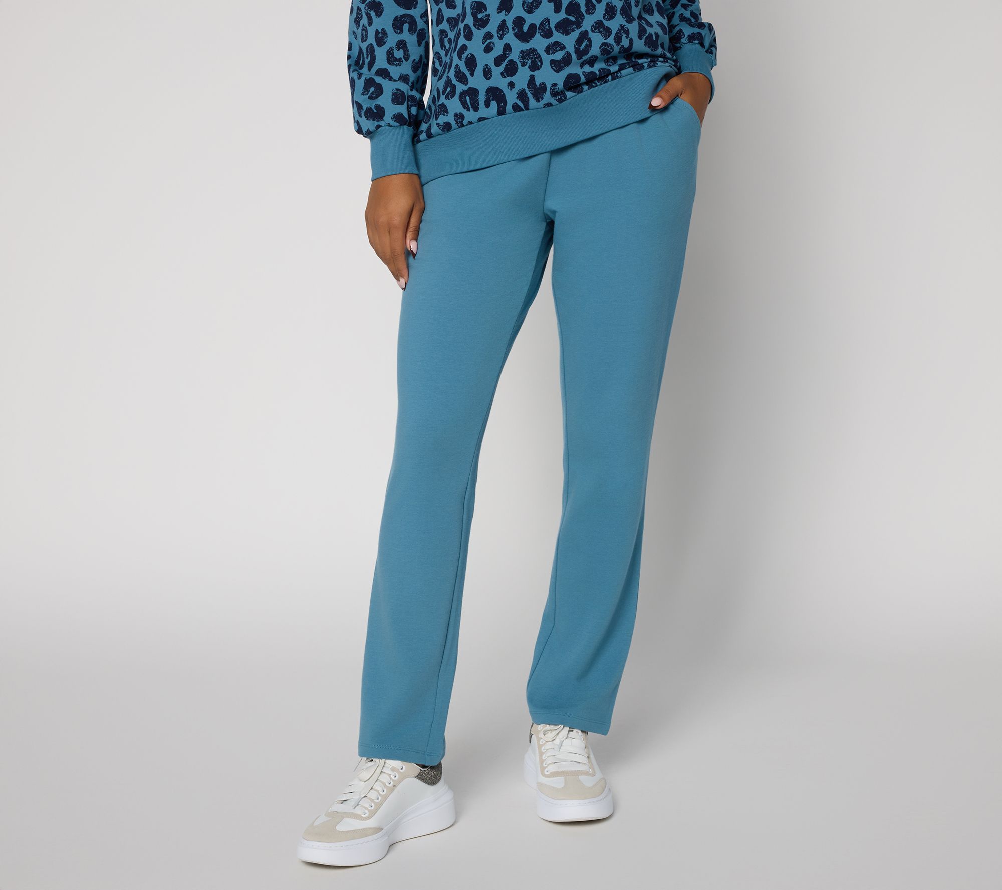 Belle by Kim Gravel Regular French Terry Straight Leg Pant