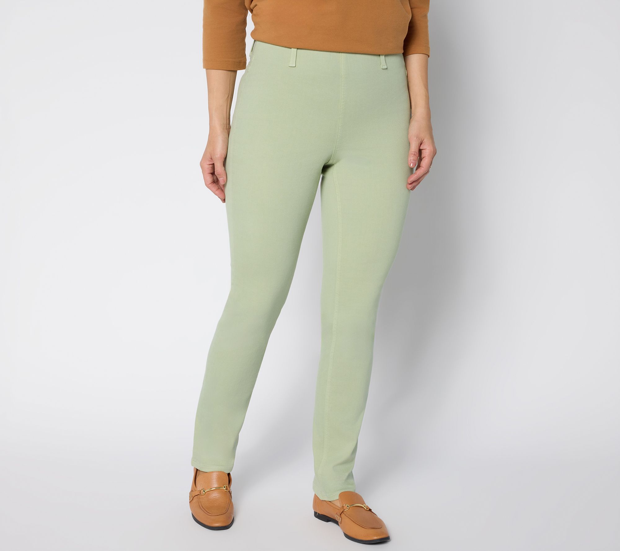 "As Is" Denim & Co. Regular Color Perfect Flex Straight Leg Jean