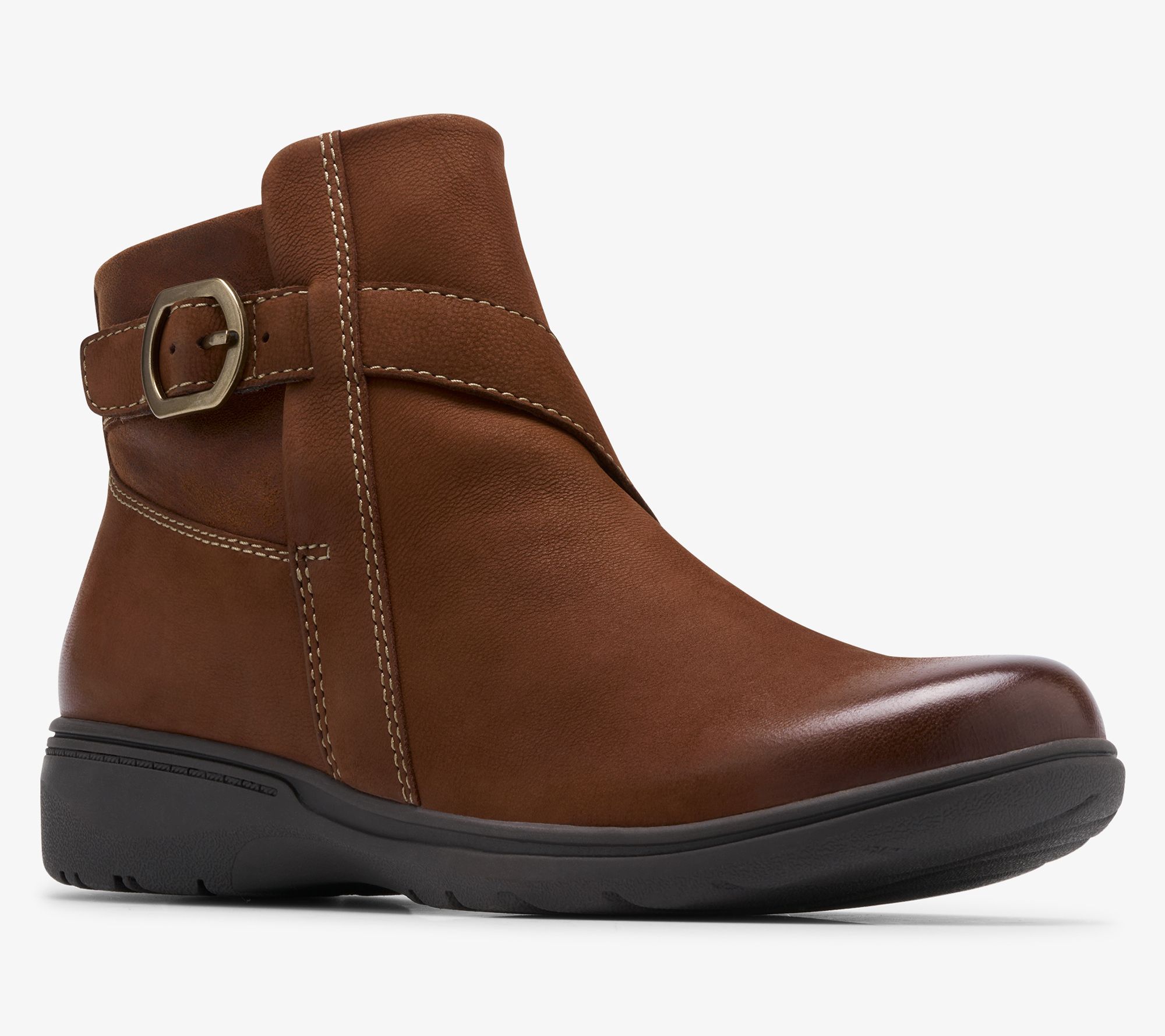 "As Is" Clarks Collection Water Repellent Leather Boots -Carleigh Angie
