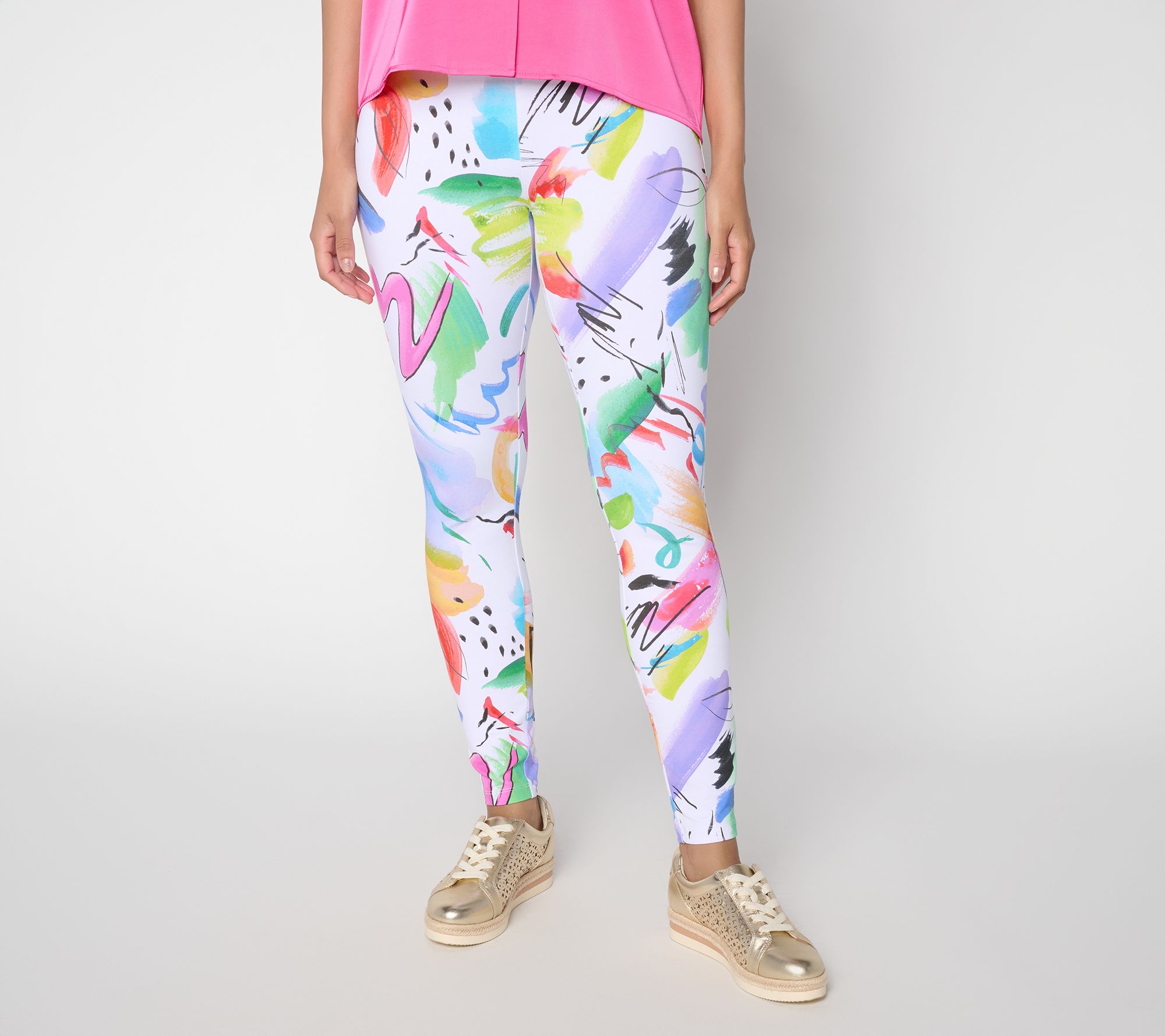 Flex by Aimee Kestenberg Print or Solid Knit Ankle Leggings