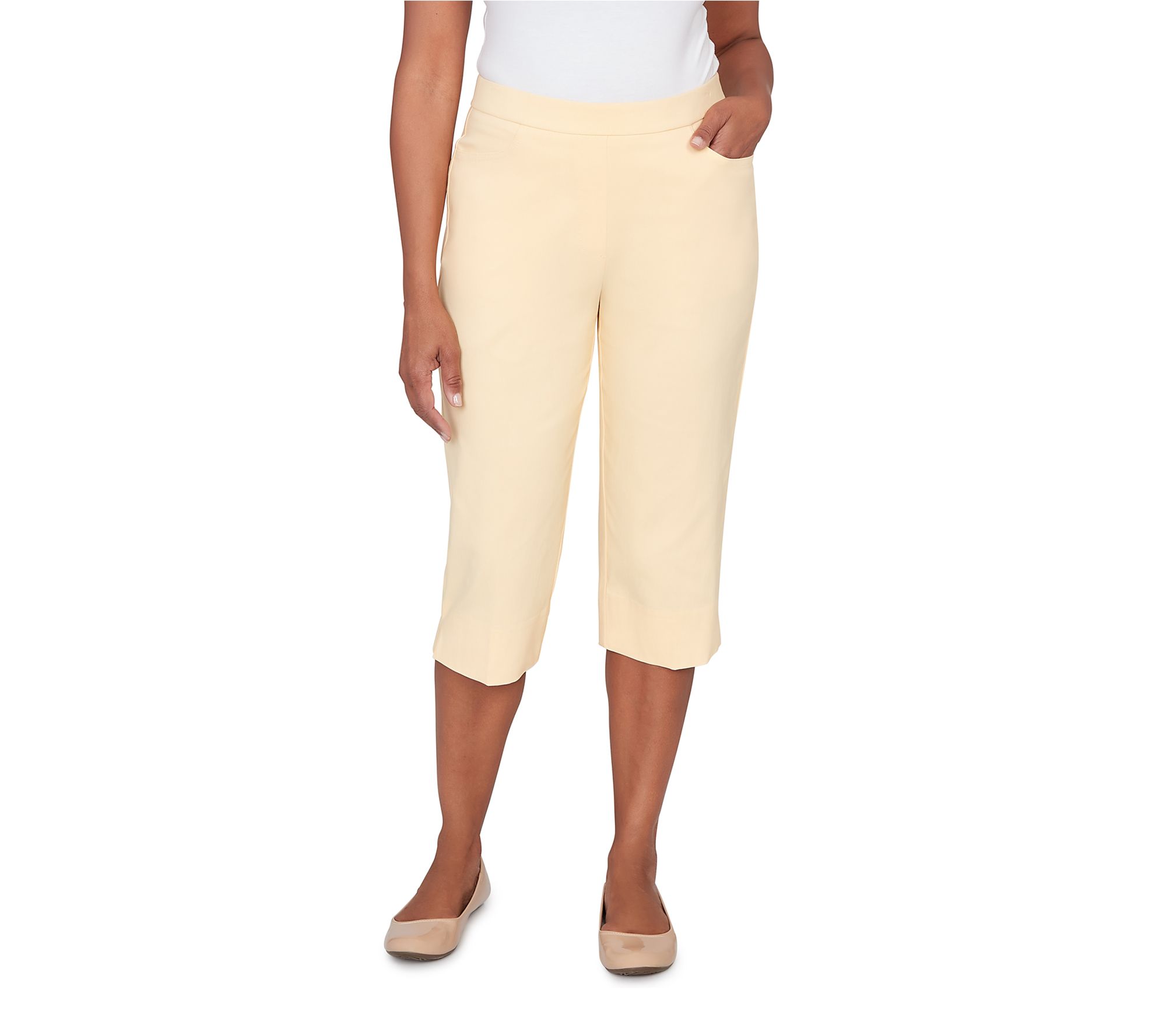 Alfred Dunner Women's Pastel Millenium Allure Clamdigger Pants