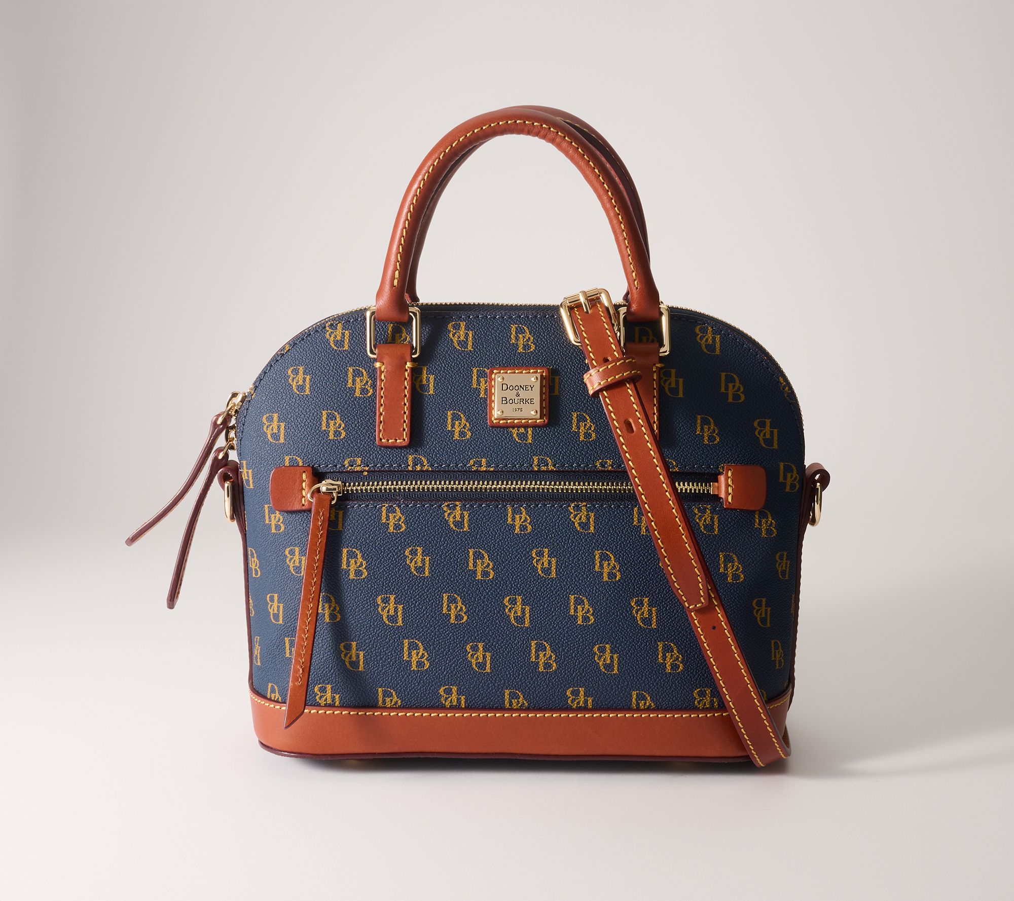 Dooney & Bourke Gretta Signature Small Zip Satchel