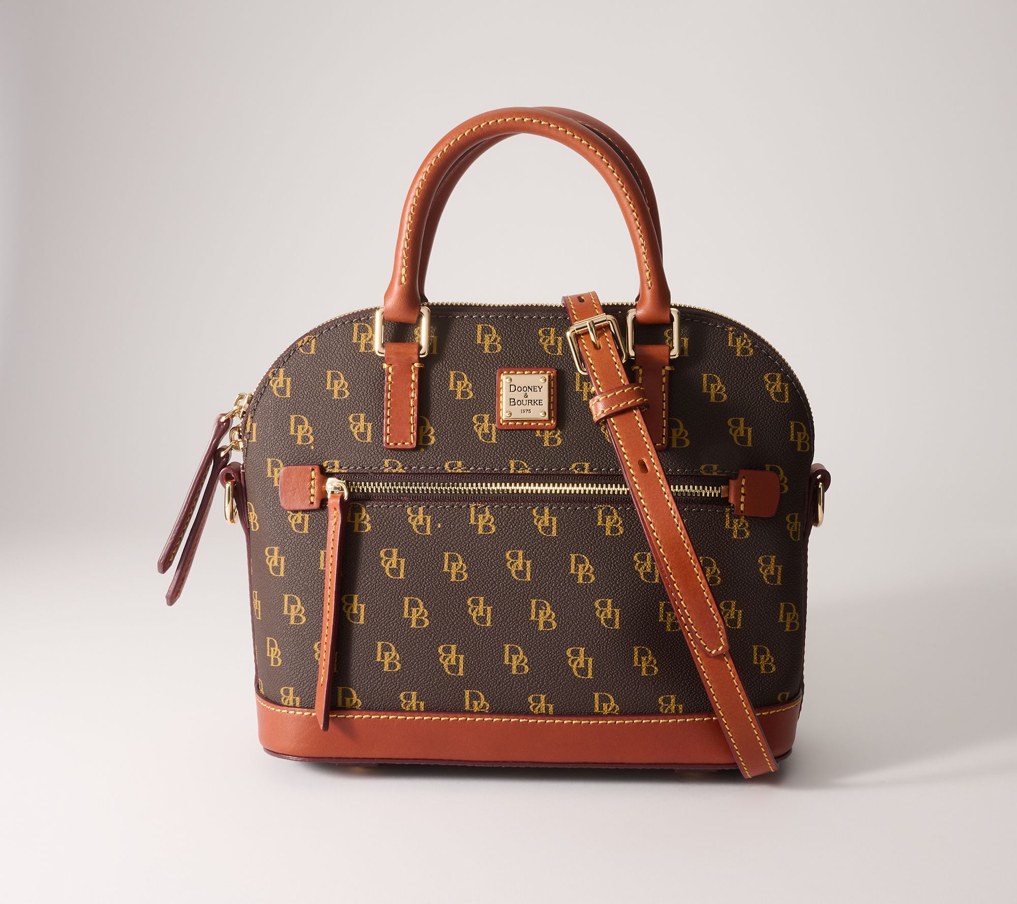 Dooney & Bourke Gretta Signature Small Zip Satchel