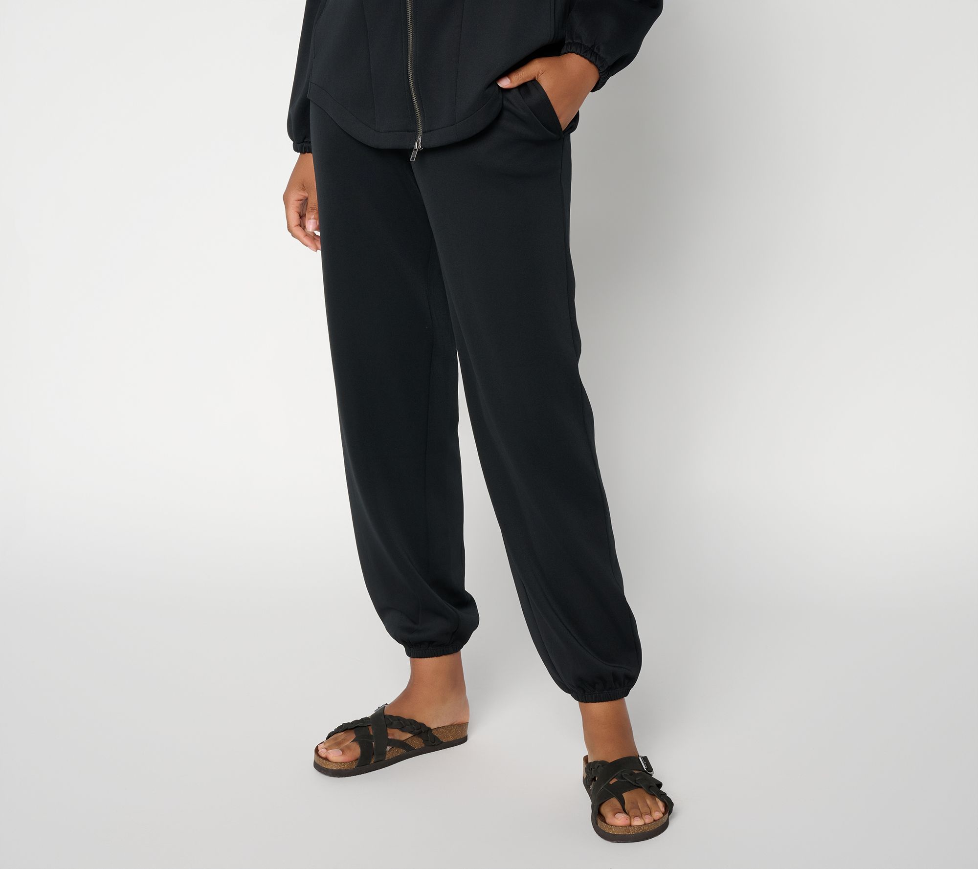 LOGO by Lori Goldstein Petite Pull On Ankle Pants