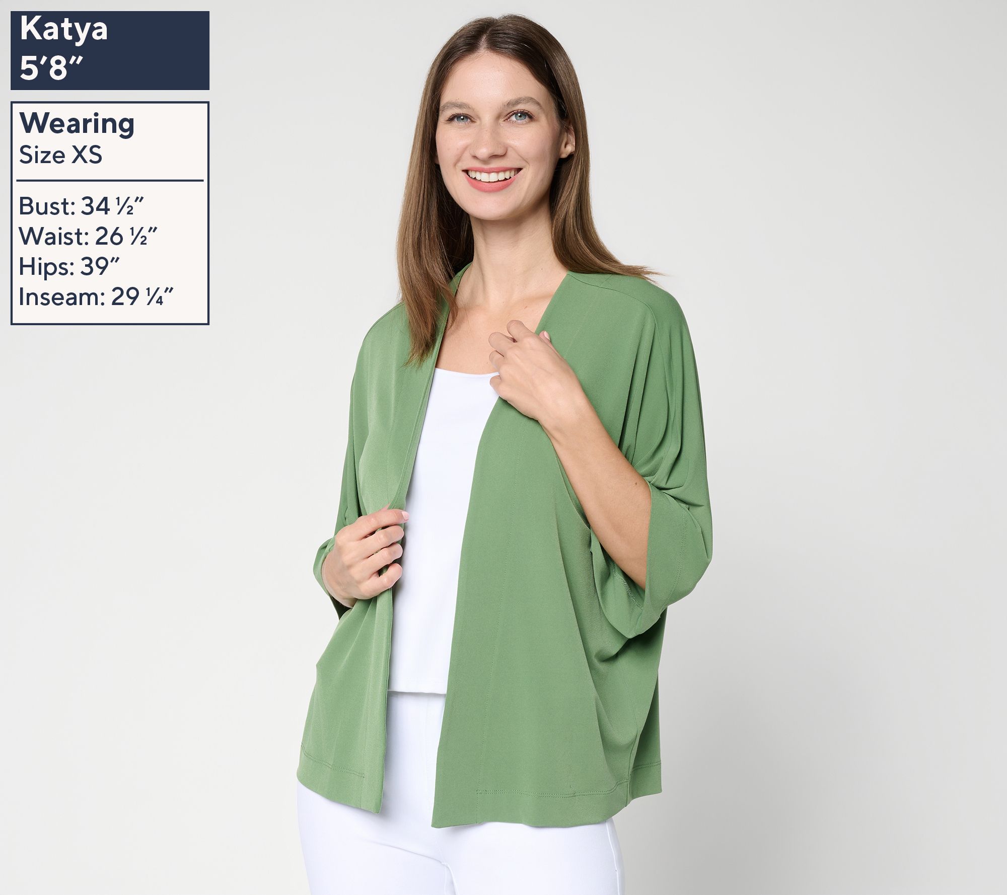 Susan Graver Essentials Liquid Knit Dolman Sleeve Cardigan - QVC.com