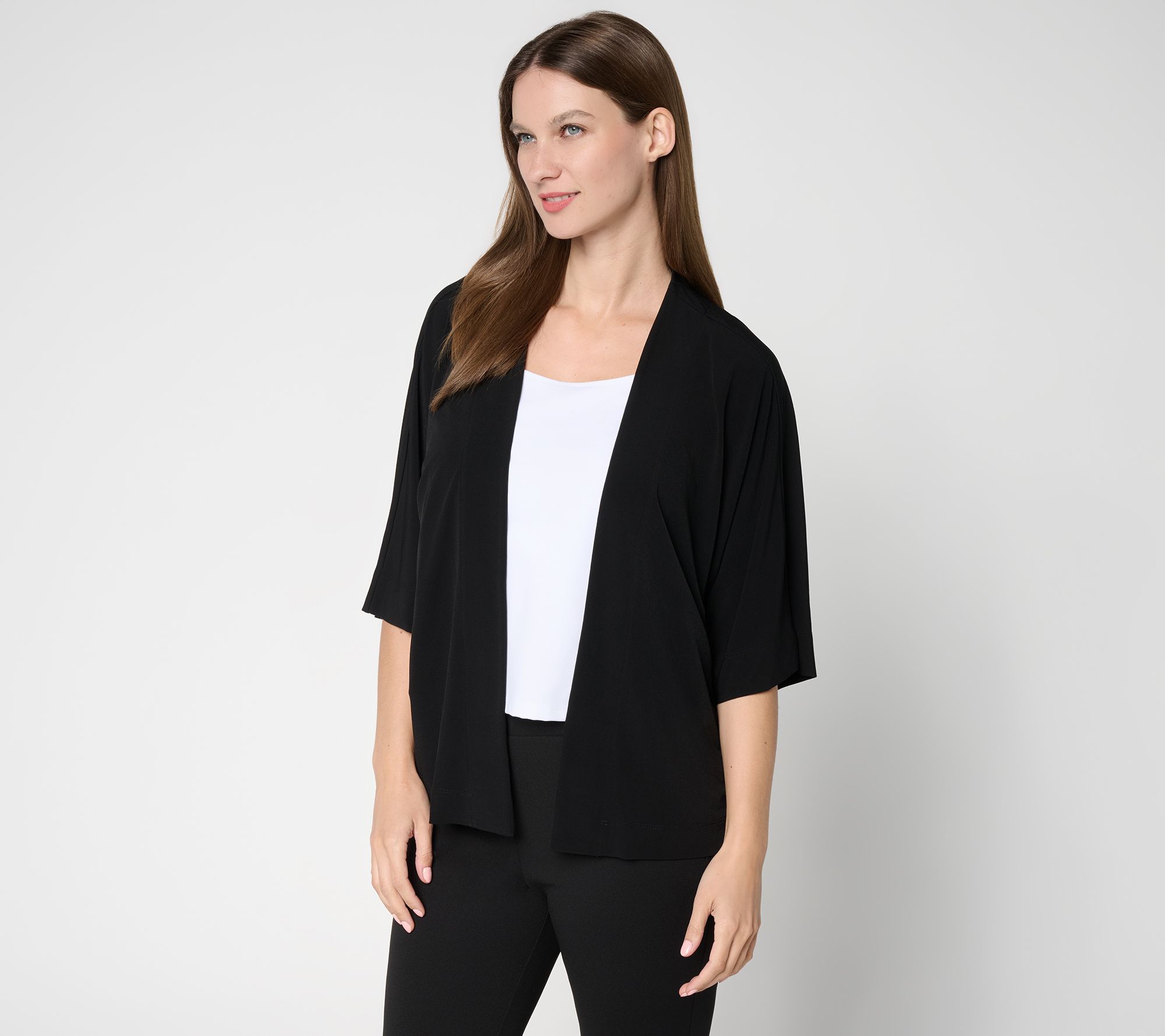 Susan Graver Essentials Liquid Knit Dolman Sleeve Cardigan